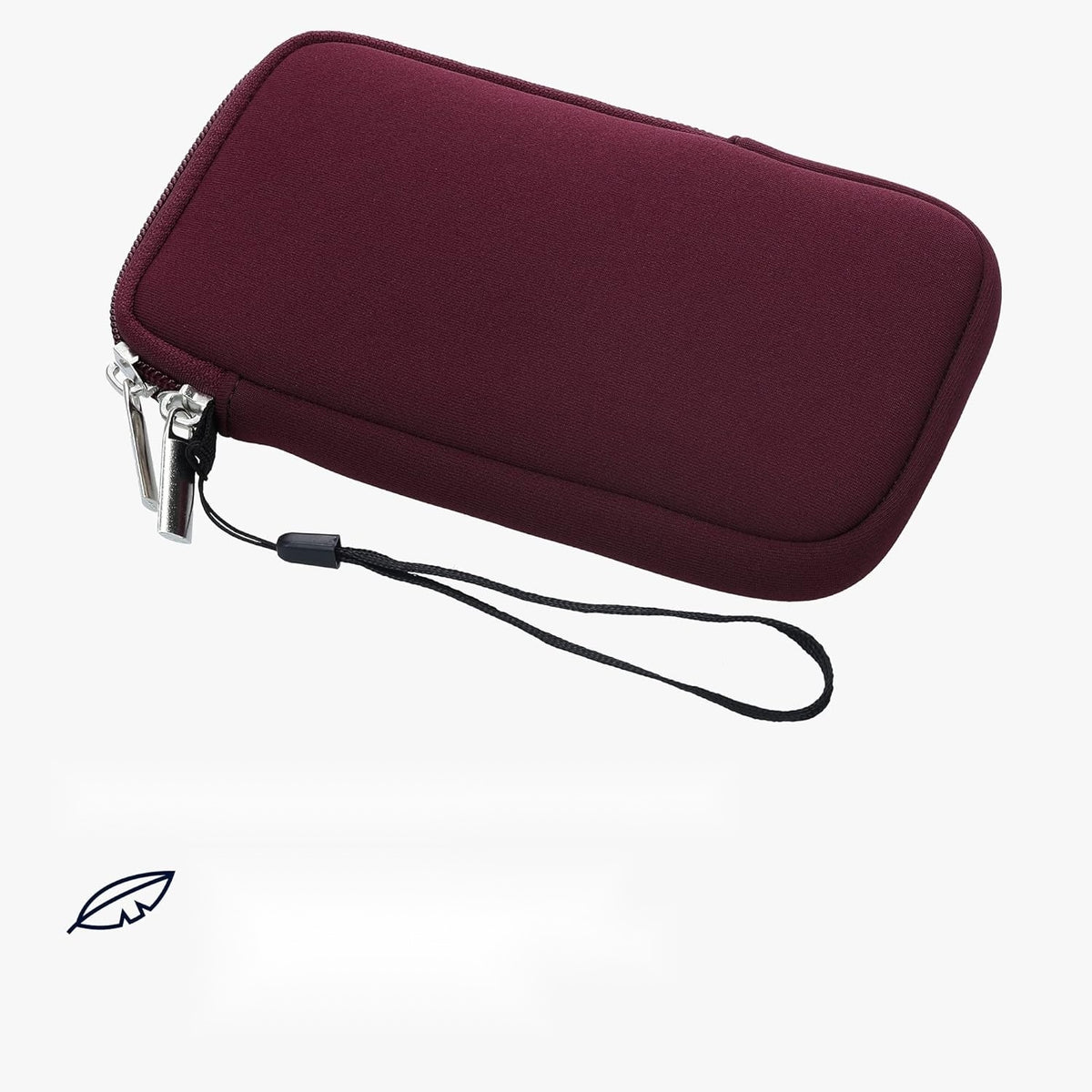 PHONE CASE UNIVERSAL BURGUNDY NEOPRENE WATERPROOF WITH ZIPPER Manufacturer code 5908107231844