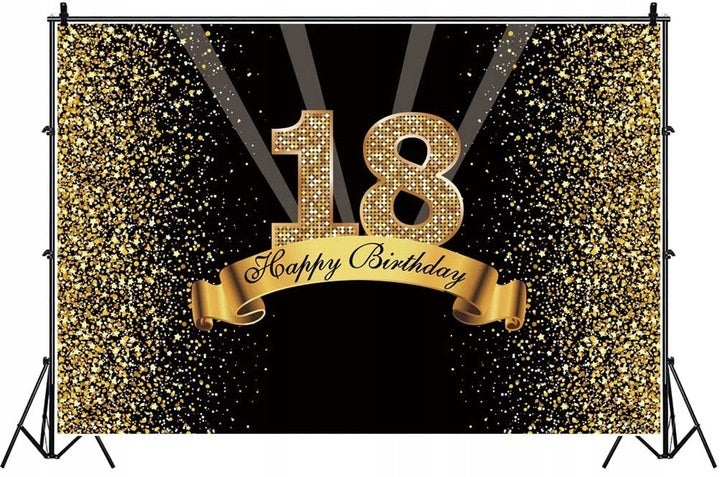PHOTO BACKGROUND 18TH BIRTHDAY EIGHTEEN DECORATION WALL PHOTO DECORATION