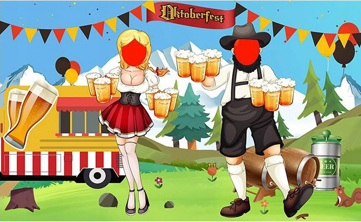 PHOTO BACKGROUND DECORATION OKTOBERFEST BEER FESTIVAL PARTY 180x110CM