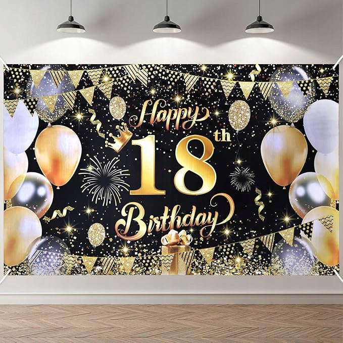 PHOTO BACKGROUND WALL FOR 18TH BIRTHDAY 110x180cm