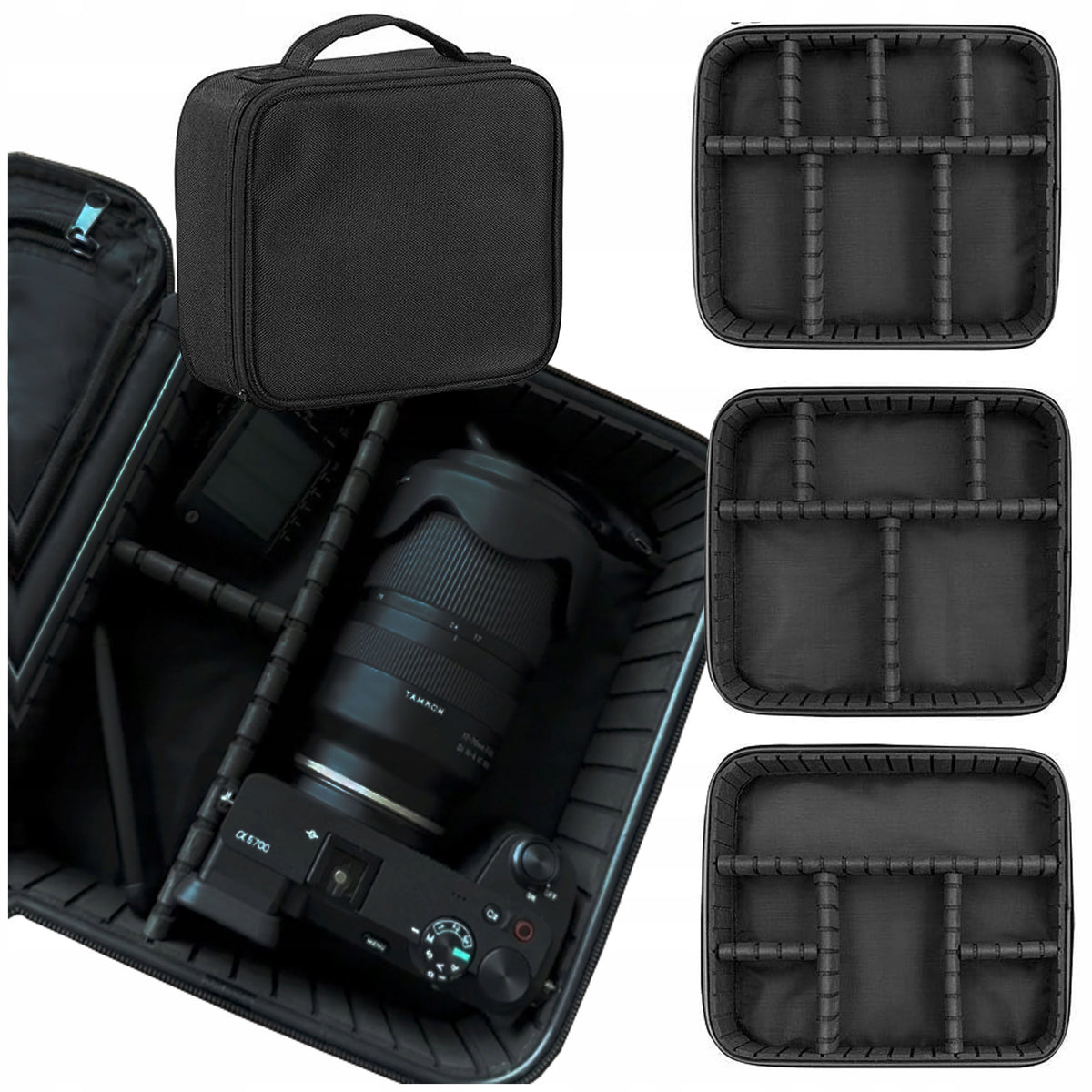 PHOTO BAG CAMERA ORGANIZER CAMERA LENSES CABLES DISK SUITCASE