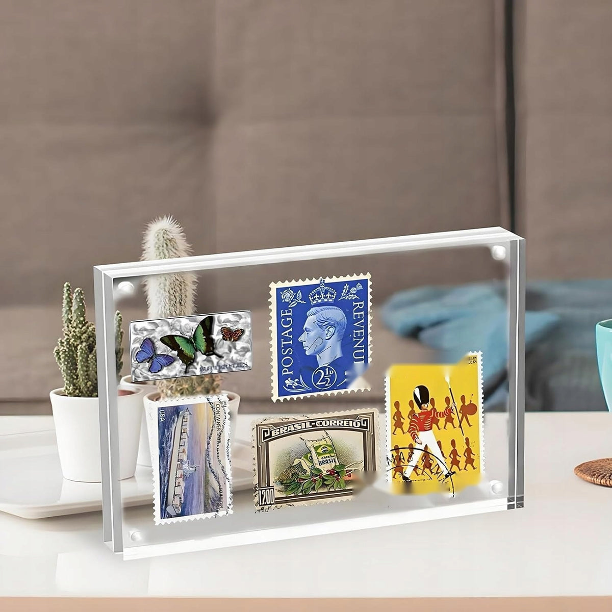 PHOTO FRAME 2 PIECES 6X9CM MAGNETIC SMALL TRANSPARENT OFFICE HOUSE Manufacturer code 5908107078050