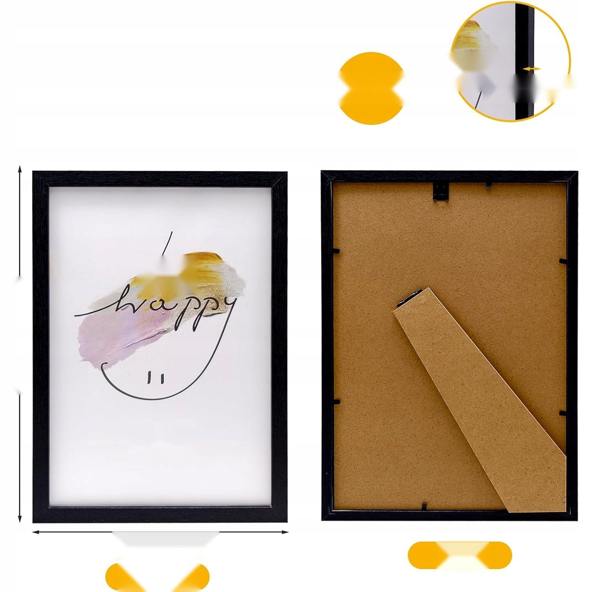 PHOTO FRAMES 2 PIECES BLACK A4 21X297CM WOODEN OFFICE HOUSE Manufacturer code 5908107727910