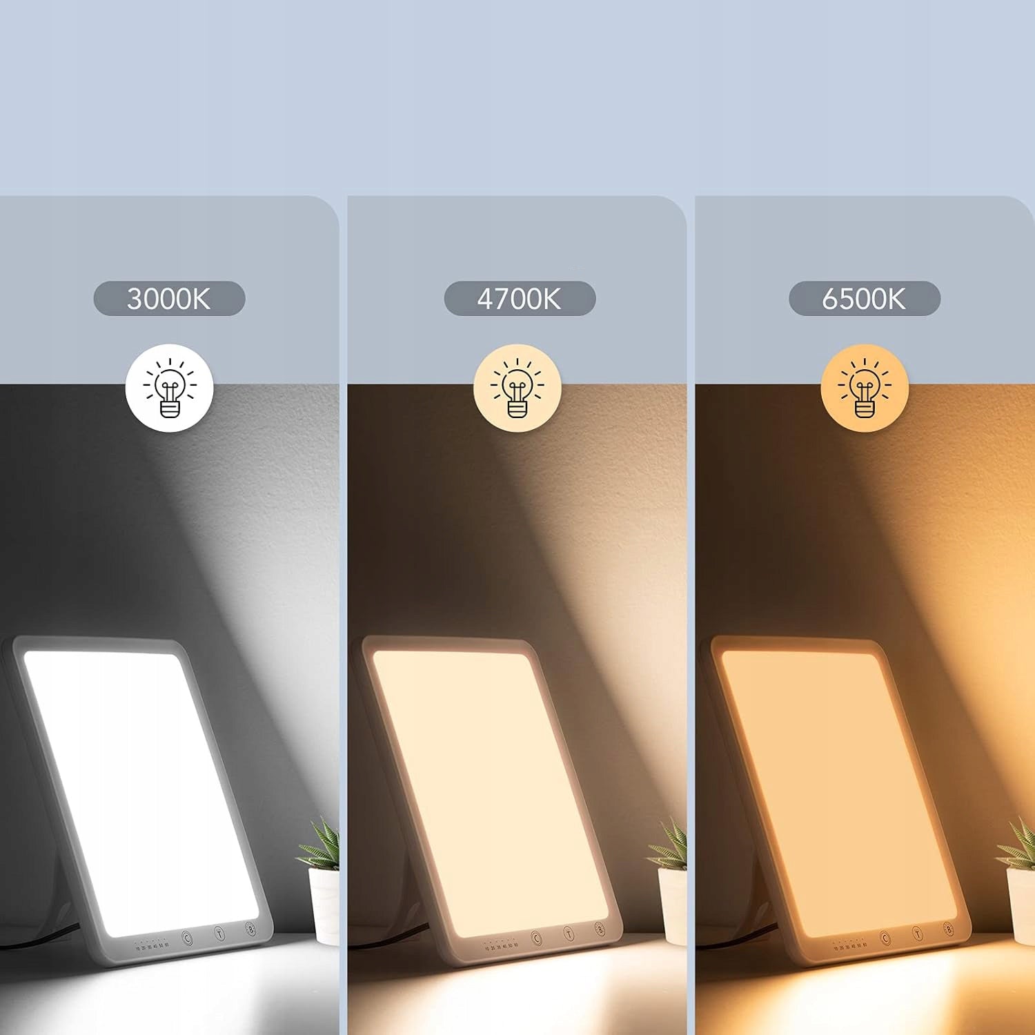 PHOTOTHERAPY LAMP ANTIDEPRESSANT 14.5W 10000 LUX 3 COLORS 5 LEVELS Brand no brand