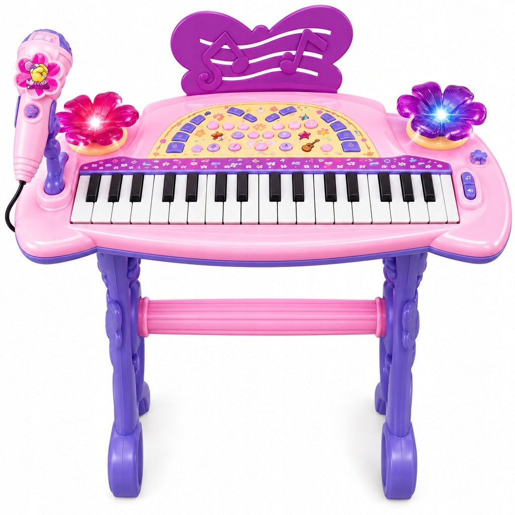 PIANO KEYBOARD CHILDREN ORGAN STOOL MICROPHONE MP3 37 keys microphone Kind piano