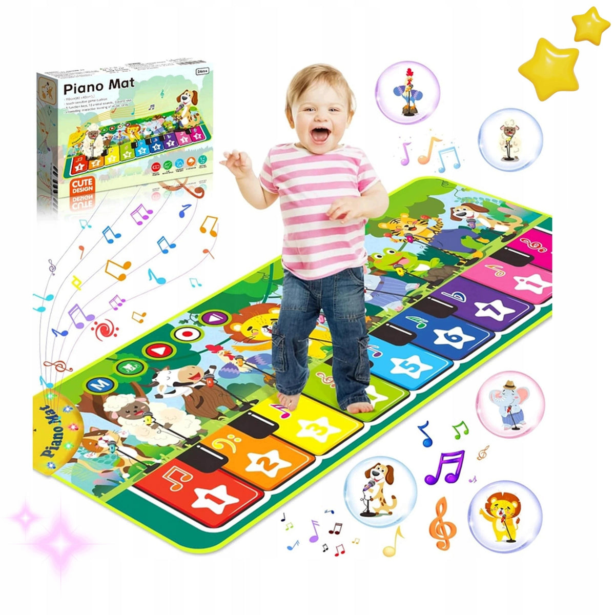 PIANO MAT RETRACTABLE PROTECTIVE ENVIRONMENTAL POLYESTER FOR BABIES