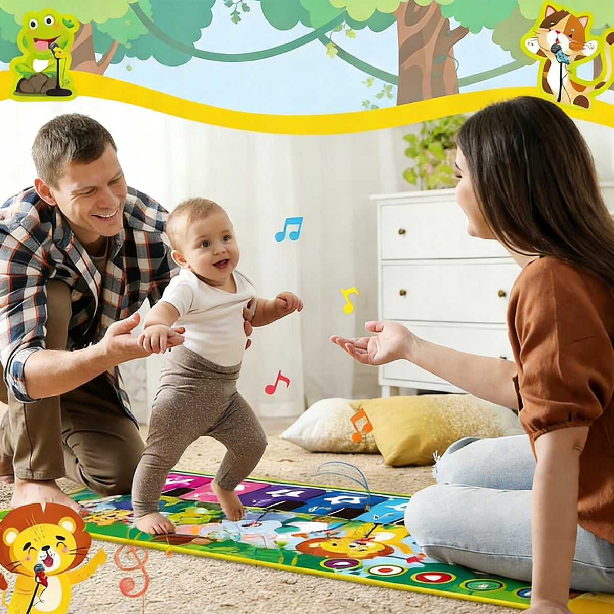 PIANO MAT WITH SONGS 5 BUTTONS AND 10 ANIMAL SOUNDS EAN (GTIN) 887484853199