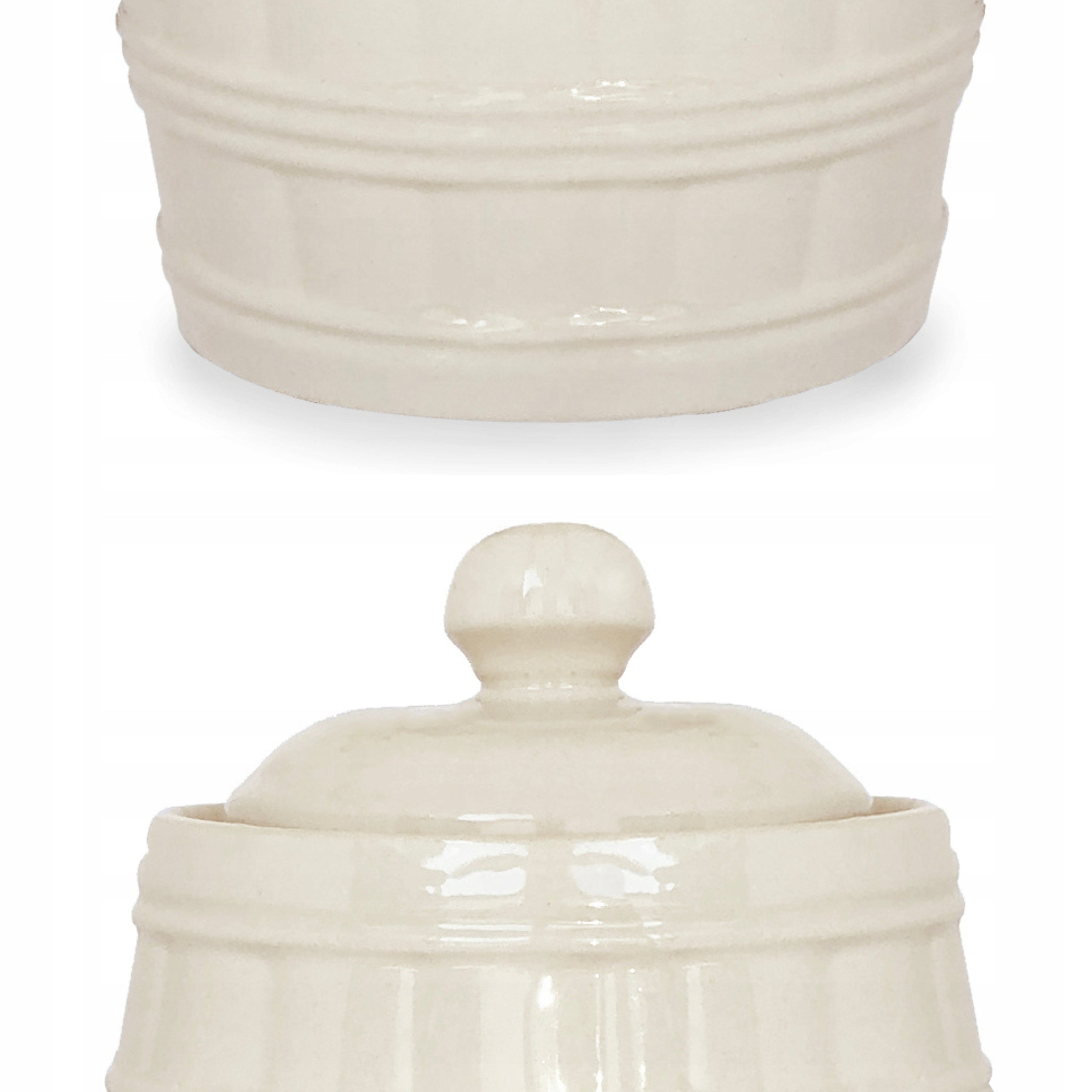 PICKLING BARREL CUCUMBERS CABBAGE VEGETABLES HERMETIC POT STONEWARE 5L Color white