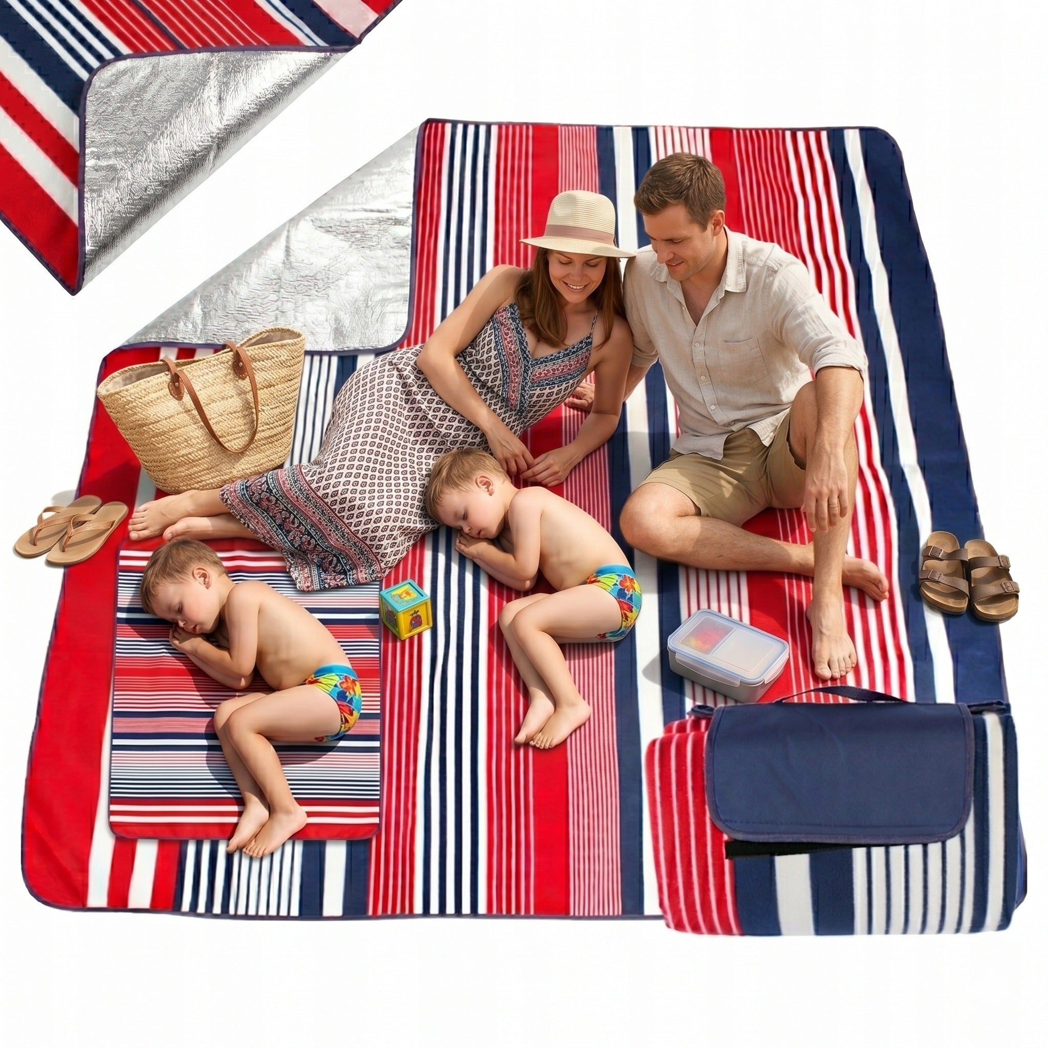 PICNIC BLANKET 200x200 XXL BEACH HIKING MAT WATERPROOF INSULATION