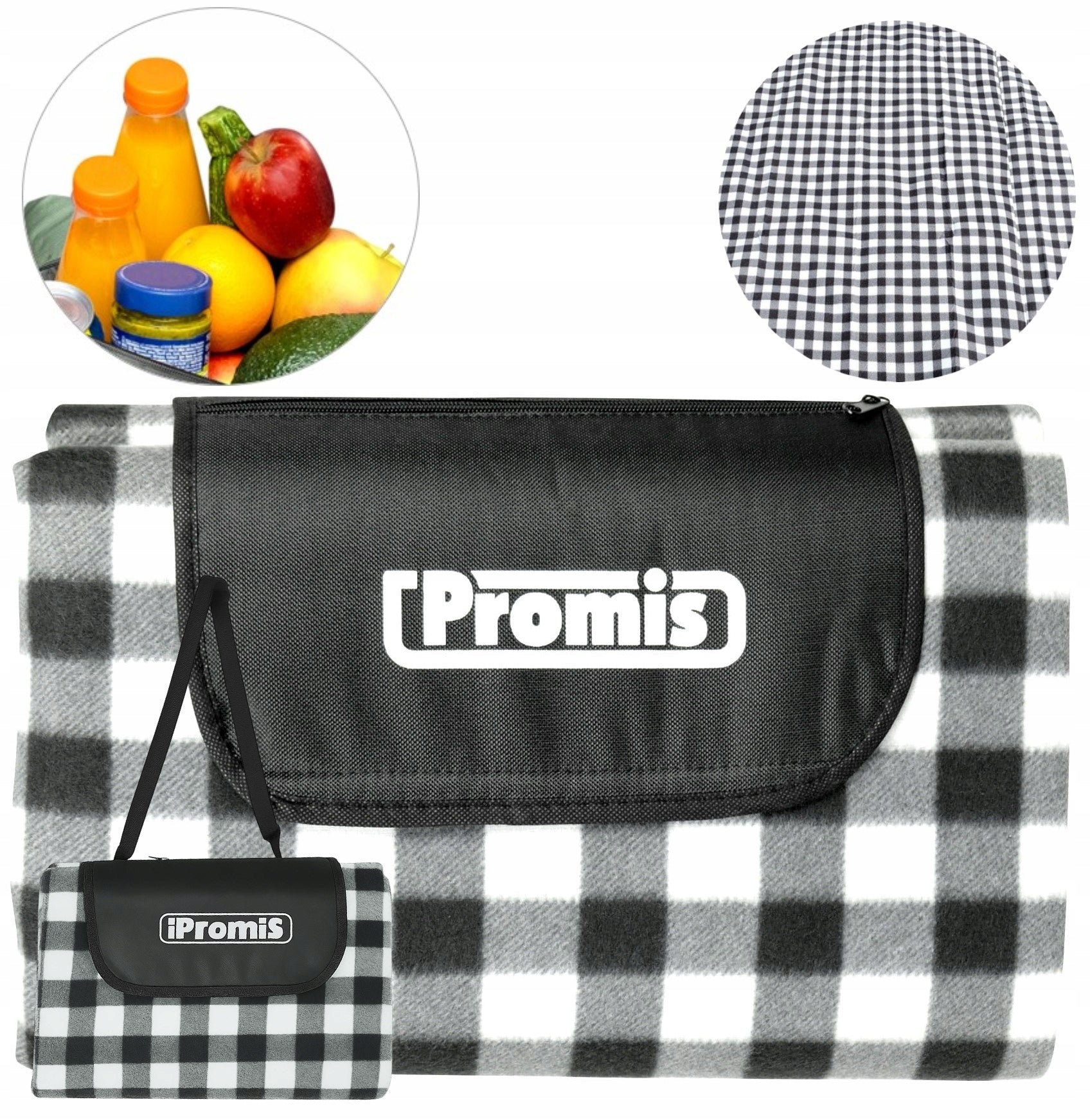 PICNIC BLANKET BEACH CAMPING 200x200cm MAT BEACH INSULATION FLEECE WATERPROOF Color gray