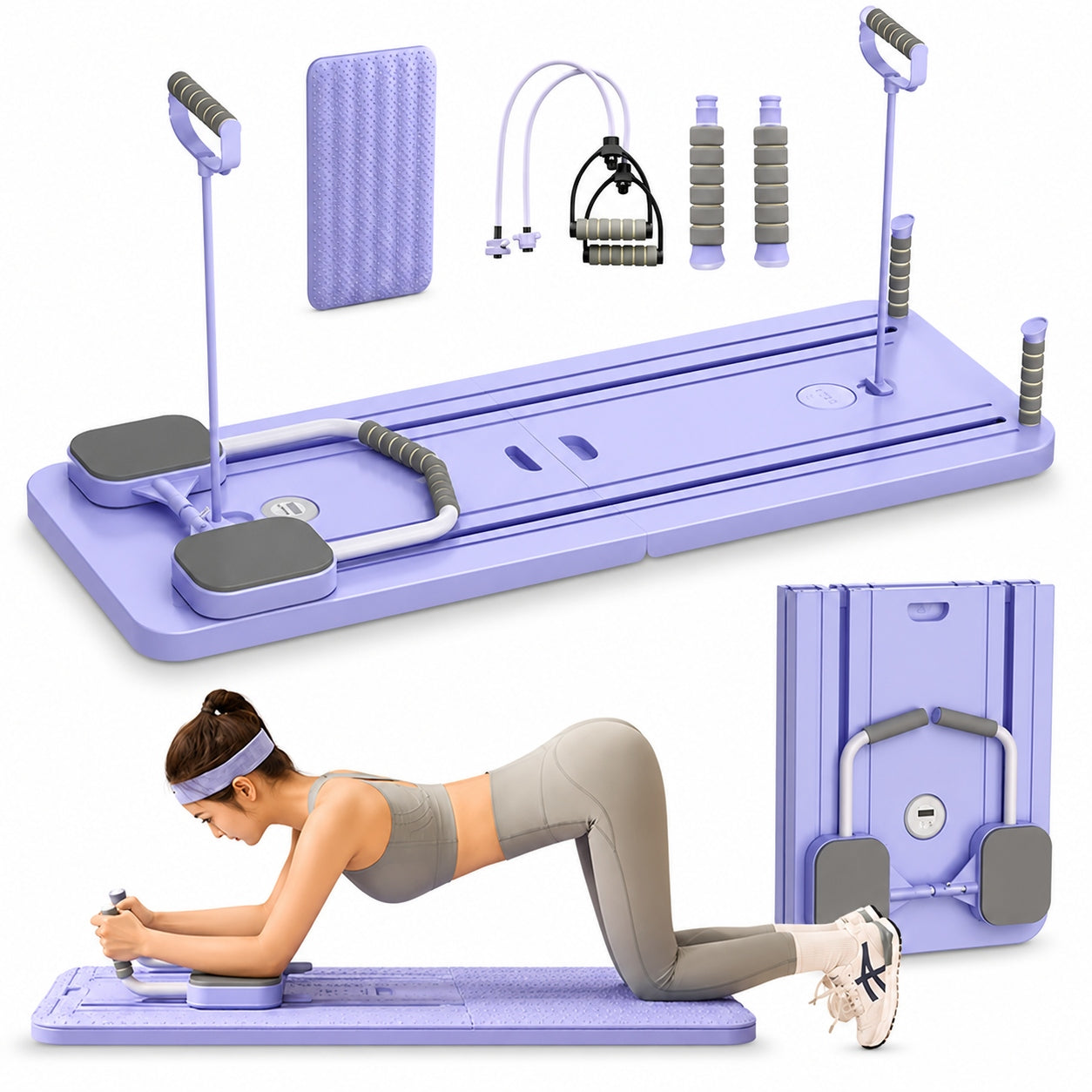 PILATES BOARD REFORMER MULTIFUNCTIONAL EXERCISE INSTRUMENT 10in1 FITNESS