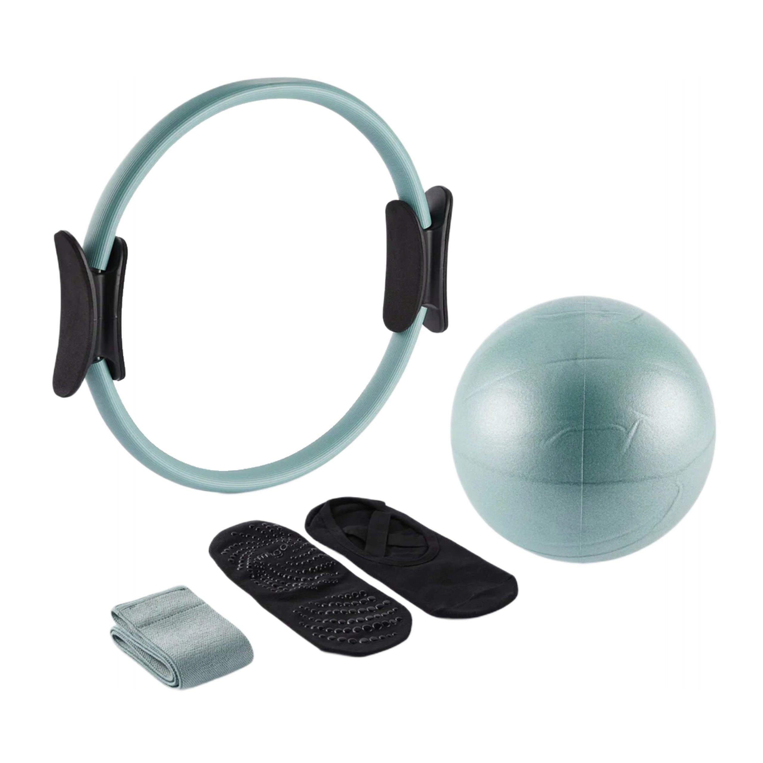 PILATES TRAINING SET Myga Essentials 4 Accessories Turquoise at home