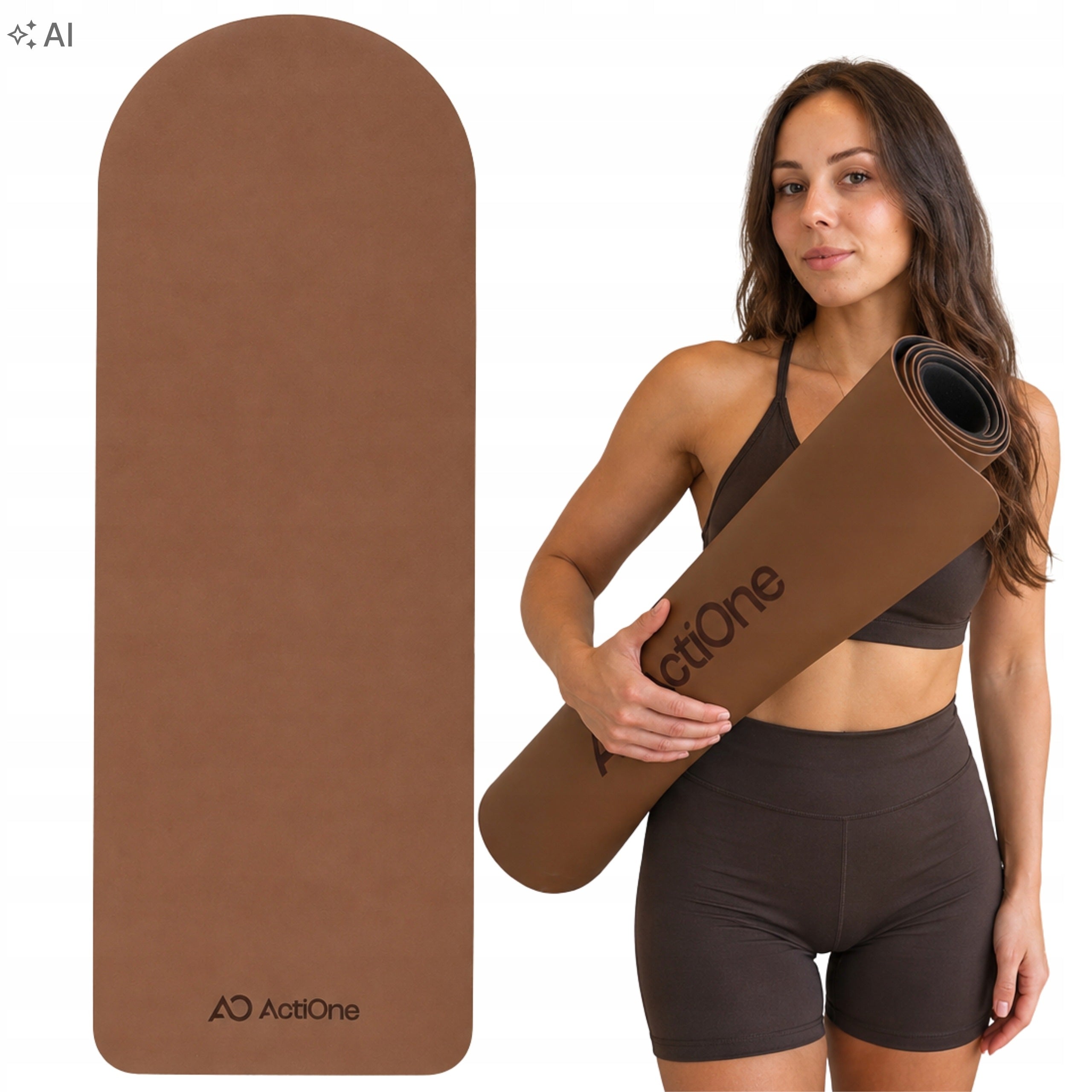 PILATES YOGA EXERCISE MAT NON-SLIP RUBBER 4,5MM THIN ACTIONE