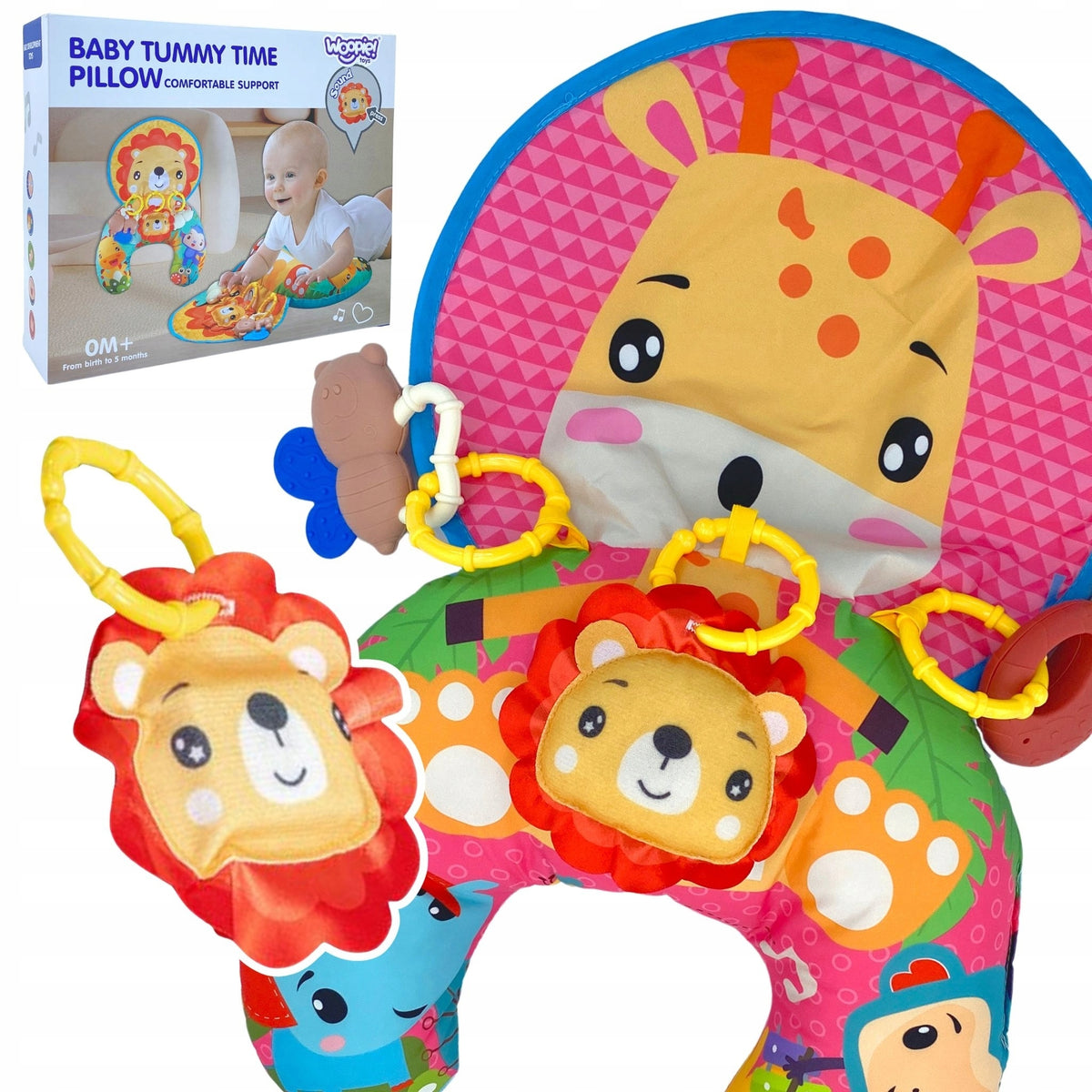 PILLOW CROISSANT MAT INTERACTIVE EDUCATIONAL RATTLES TEETHERS DL BABIES
