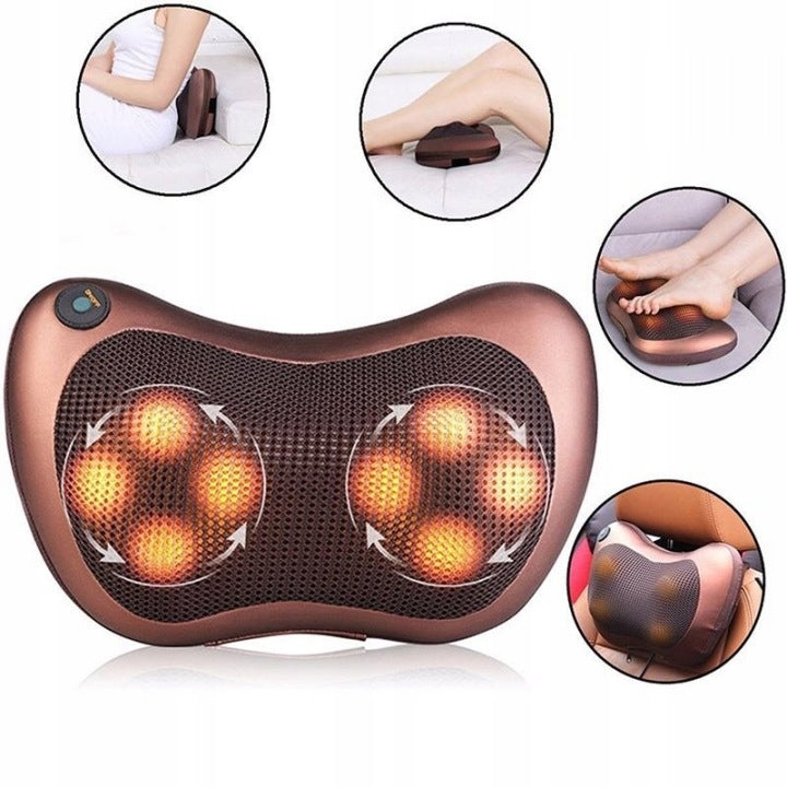PILLOW NECK BACK MASSAGER MASSAGE WITH HEAT PREMIUM THERAPY Packaging status original