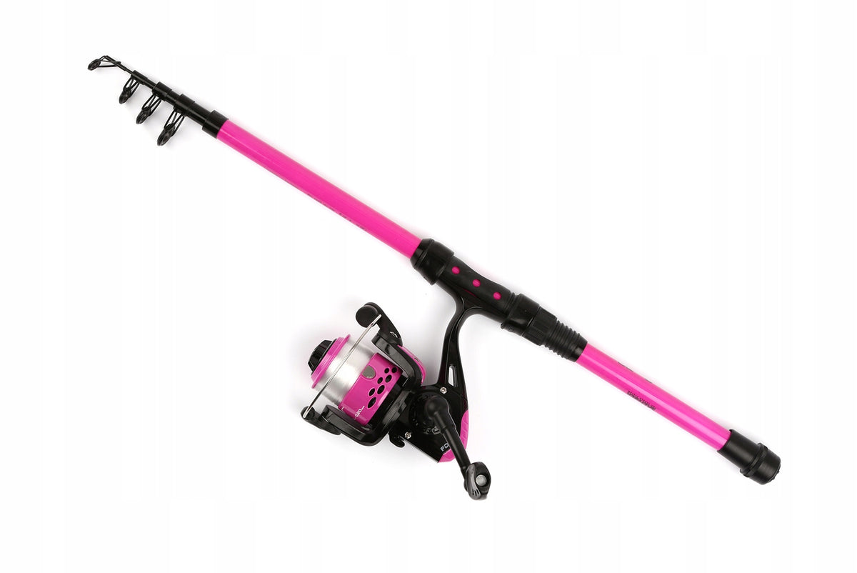 PINK ROD WITH REEL SANGER NEWCOMER III 160 FOR CHILD'S DAY! Packaging status original