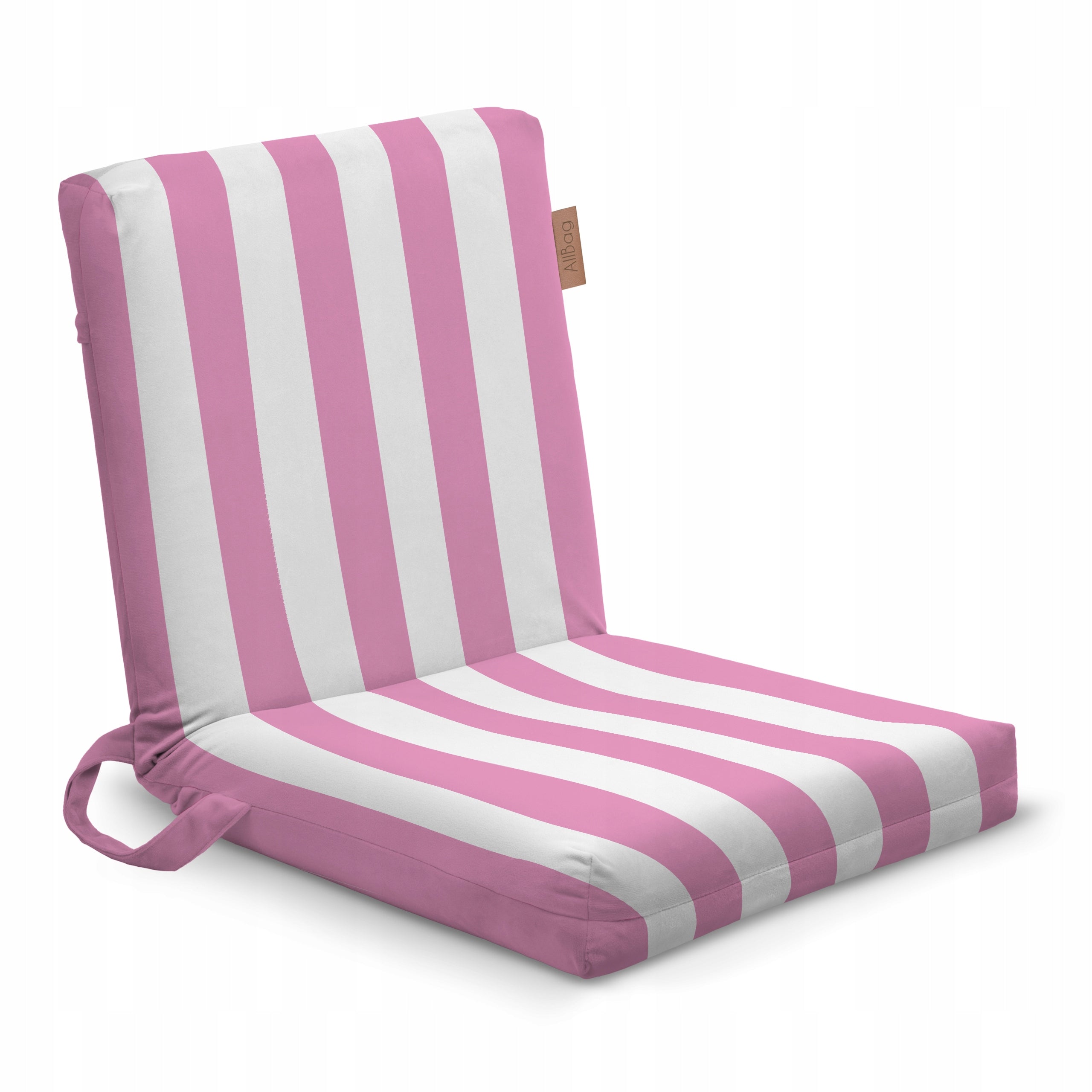 PINK STRIPED TRAVEL SUN LOUNGER FOLDING PORTABLE HOLIDAY COUCH Allbag