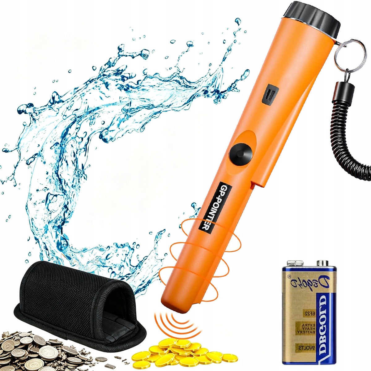 PINPOINTER METAL DETECTOR, WATERPROOF MANUAL PINPOINTER INDICATOR