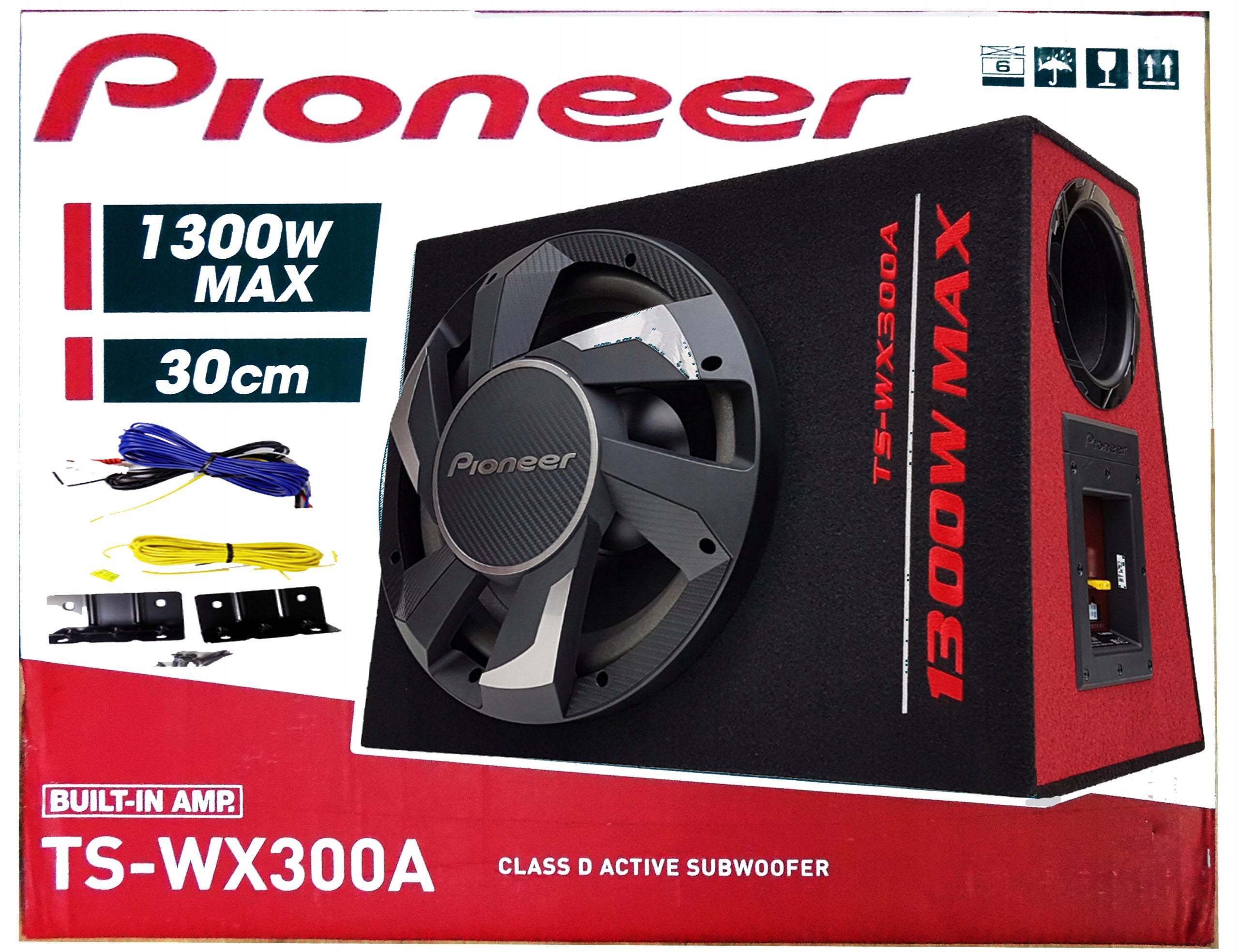 PIONEER ACTIVE BASS TUBE BOX 1300W + CABLES