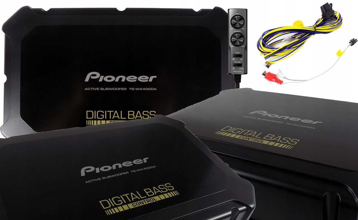 PIONEER FLAT STRONG SUBWOOFER ACTIVE UNDER SEAT + CABLE SET