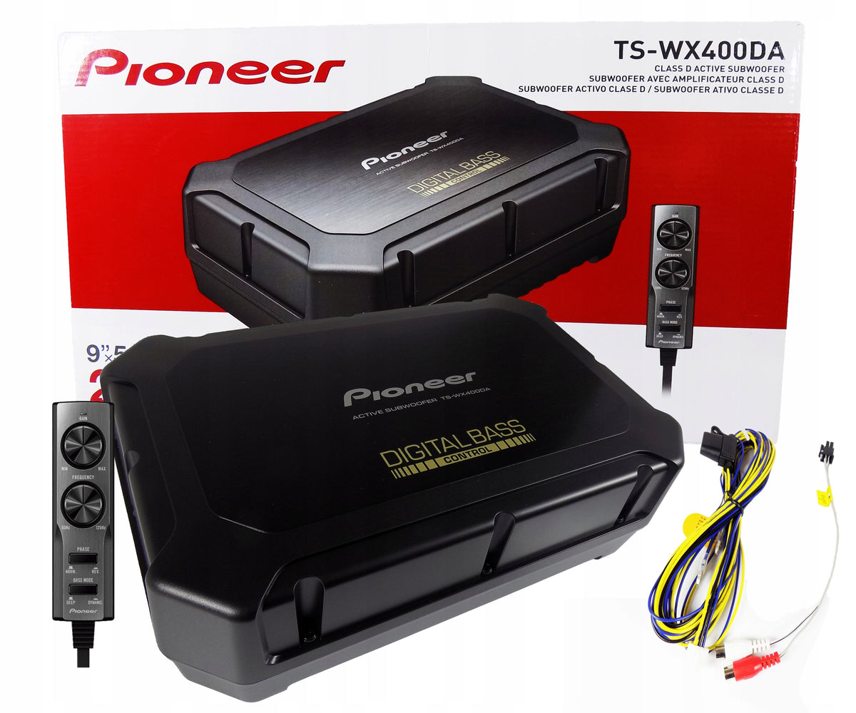PIONEER FLAT SUBWOOFER ACTIVE TS-WX400DA UNDER SEAT + CABLES