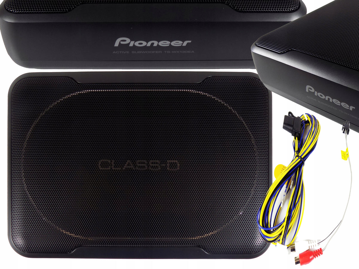 PIONEER SUBWOOFER ACTIVE SPEAKER SEAT AMPLIFIER + CABLES Packaging status original