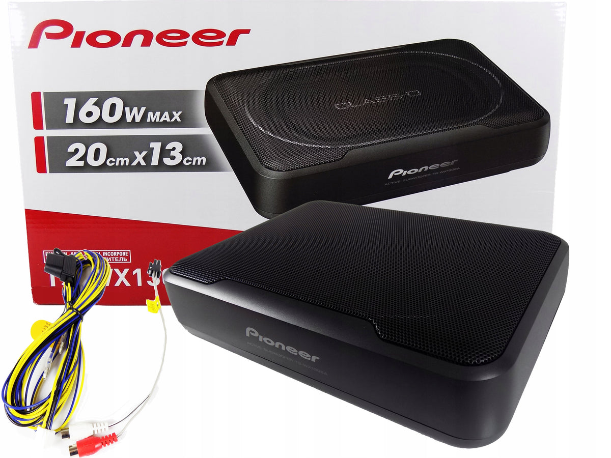 PIONEER SUBWOOFER ACTIVE UNDER SEAT FLAT AMPLIFIER + CABLES Manufacturer code 1025541