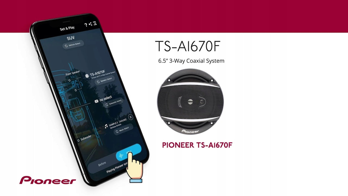 PIONEER TS-A1670F POWER 320W 3-WAY SPEAKERS 165MM Batteries included no