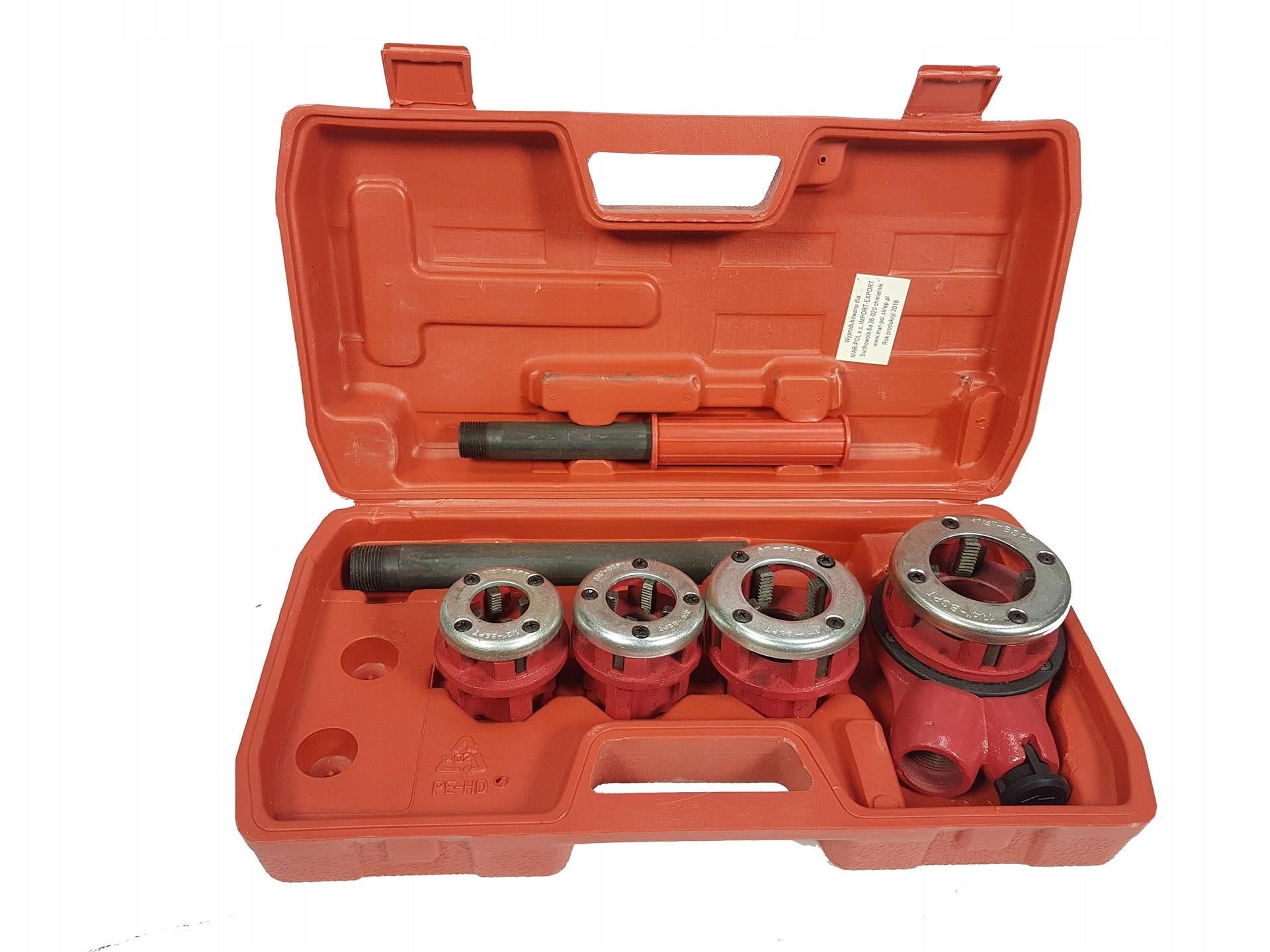 PIPE THREADER ELEMENTS DIE SET 1-1/4", 1", 3/4", 1/2" DIE Batteries included no