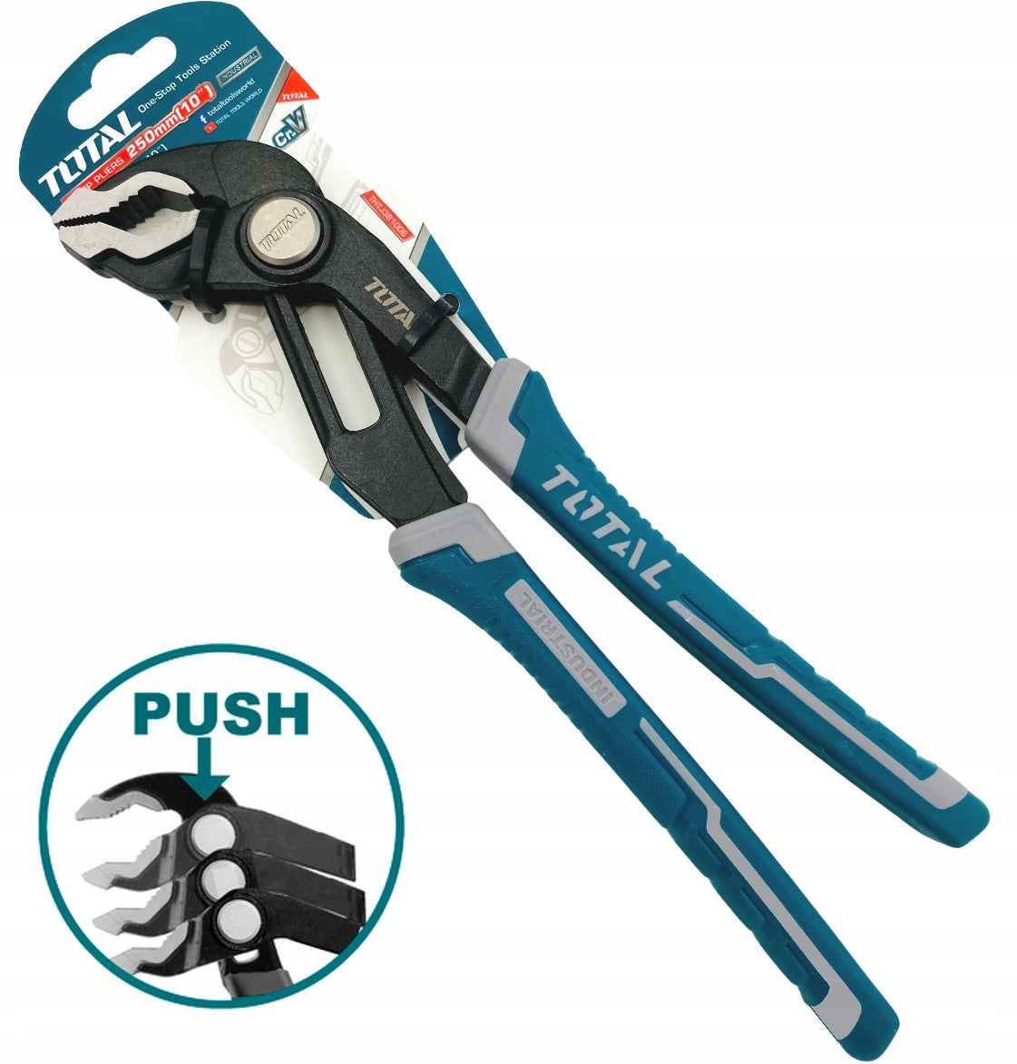 PIPE WRENCH ADJUSTABLE PLIERS 250mm per button Wrench type self-clamping