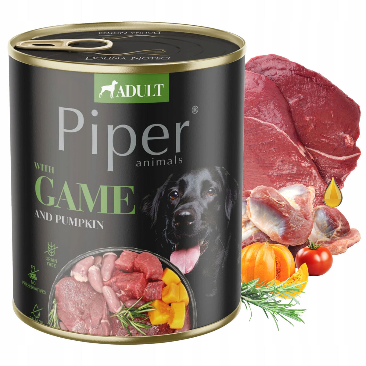 PIPER DOLINA NOTECI Wet dog food MIX OF FLAVORS 12x 800g Brand Piper Animals