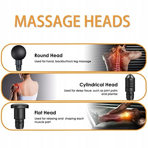 PISTOL MASSAGE HEADS SET OF 9 FOR FASCIA ATHLETES FOR HOME Kind stone