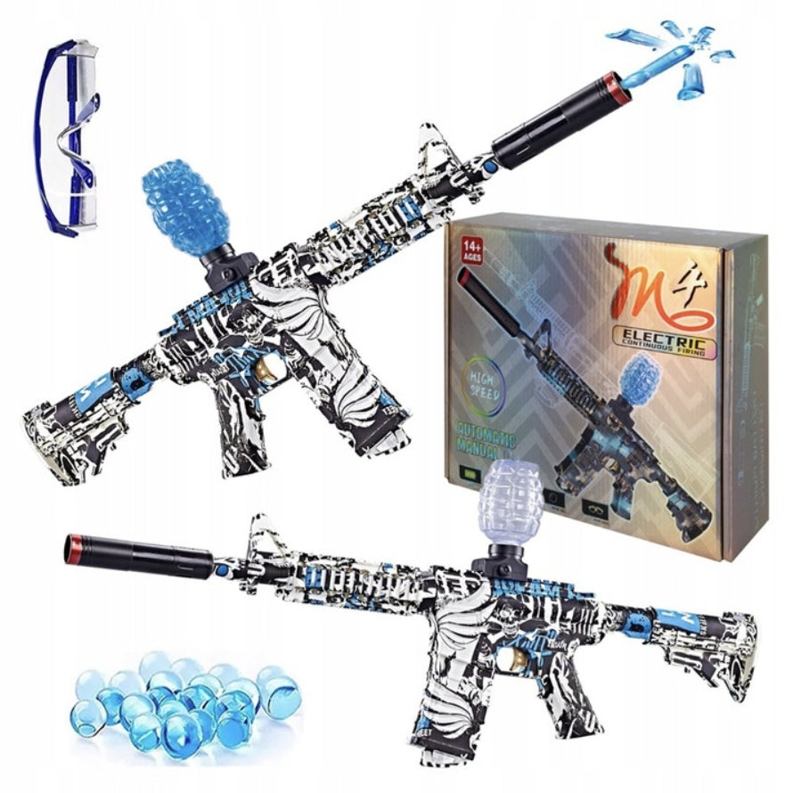 PISTOL RIFLE LARGE ELECTRIC FOR GEL BALLS AUTOMATIC LARGE SET 75 CM