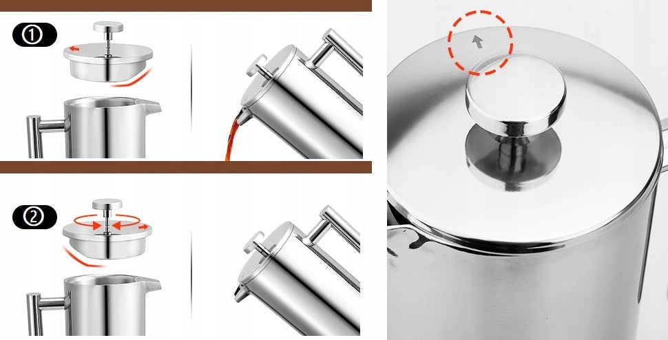 PISTON COFFEE MAKER 350ML FRENCH PRESS COFFEE JUG for Home and Office Brand no brand