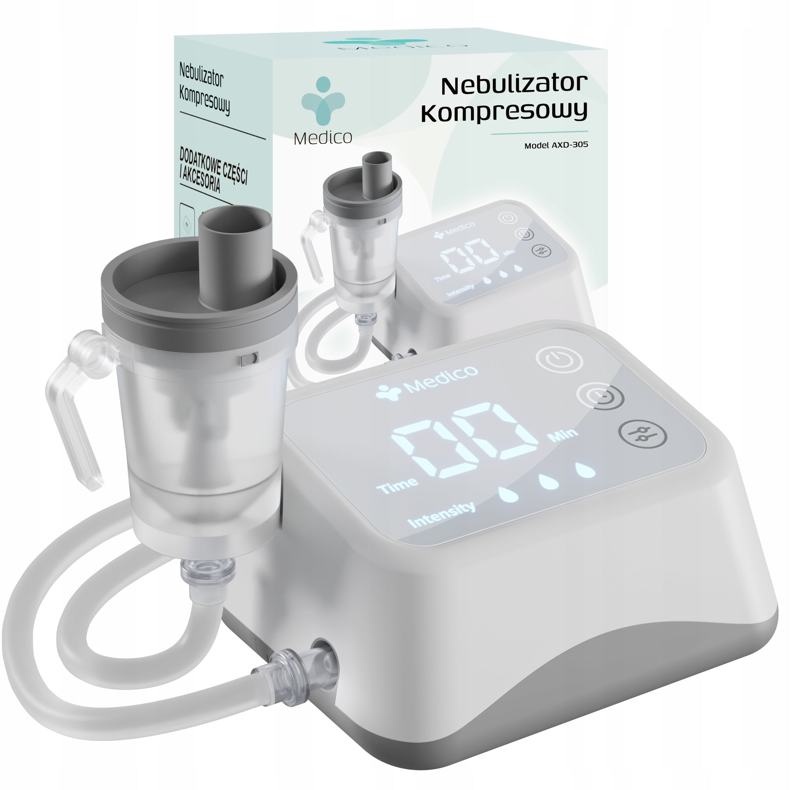 PISTON NEBULISER INHALER FOR CHILDREN AND ADULTS, SILENT, PORTABLE, LIGHTWEIGHT