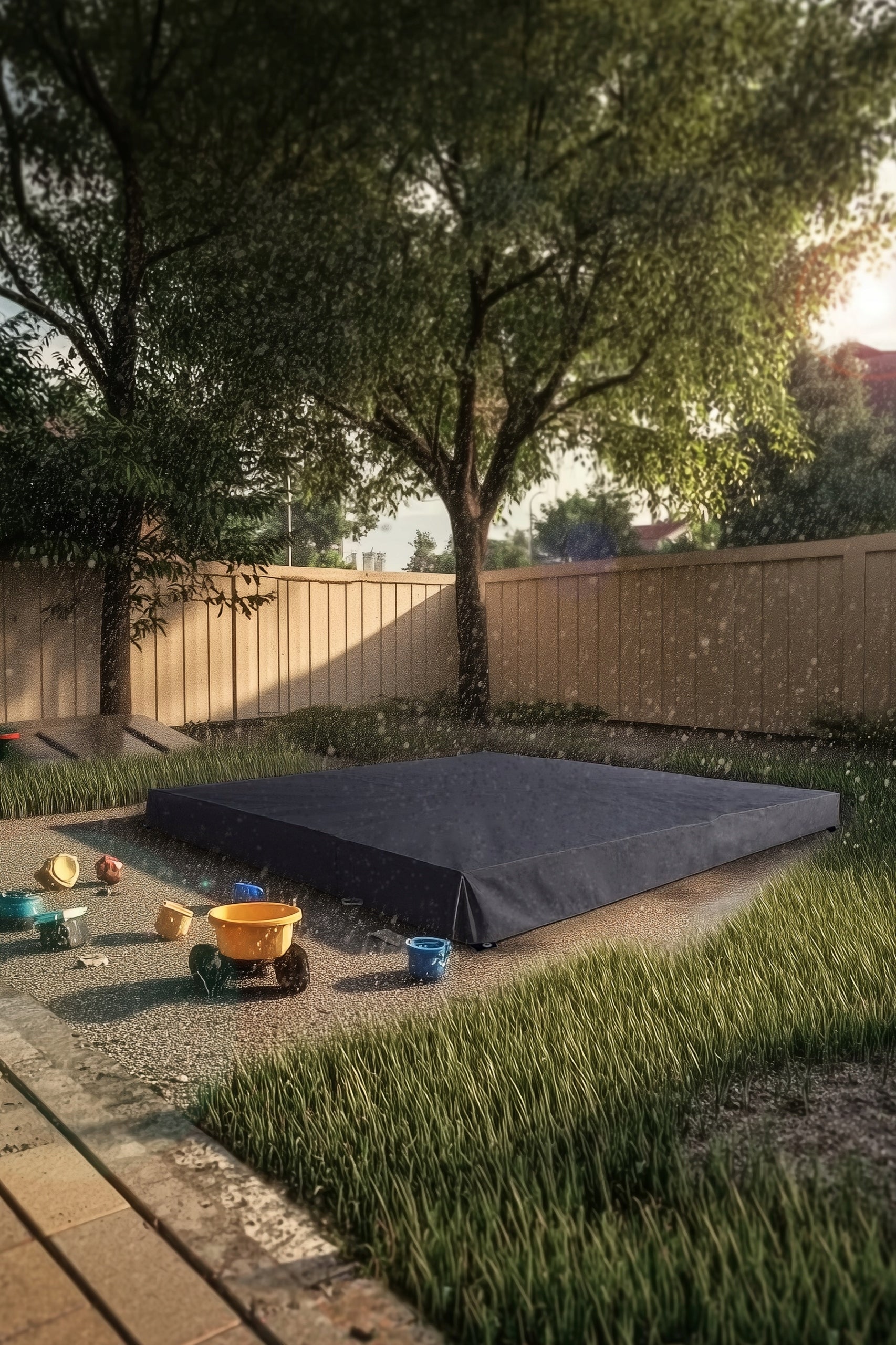 PLANDEKE COVER FOR SANDBOX 2x2m GREY WATERPROOF STRONG Kind other