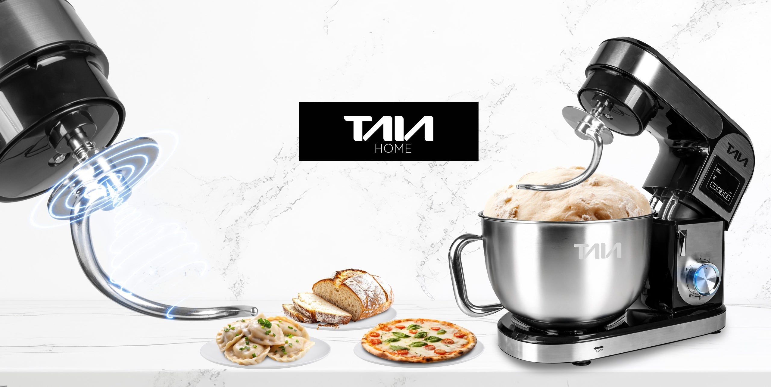 PLANETARY FOOD PROCESSOR TAIA ORA 2000 IN MULTIFUNCTION MIXER BOWL 6,5 L Dominant color silver/gray