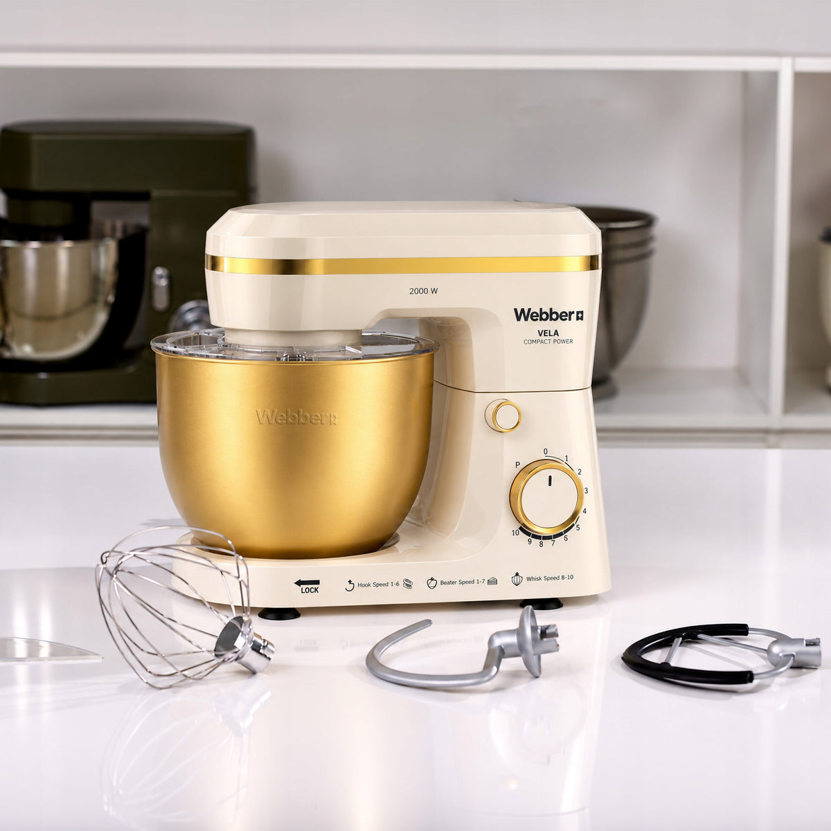 PLANETARY FOOD PROCESSOR WEBBER SM15 MIXER 2000W BOWL 5,2L MULTIFUNCTIONAL Manufacturer code 05SM15BEG