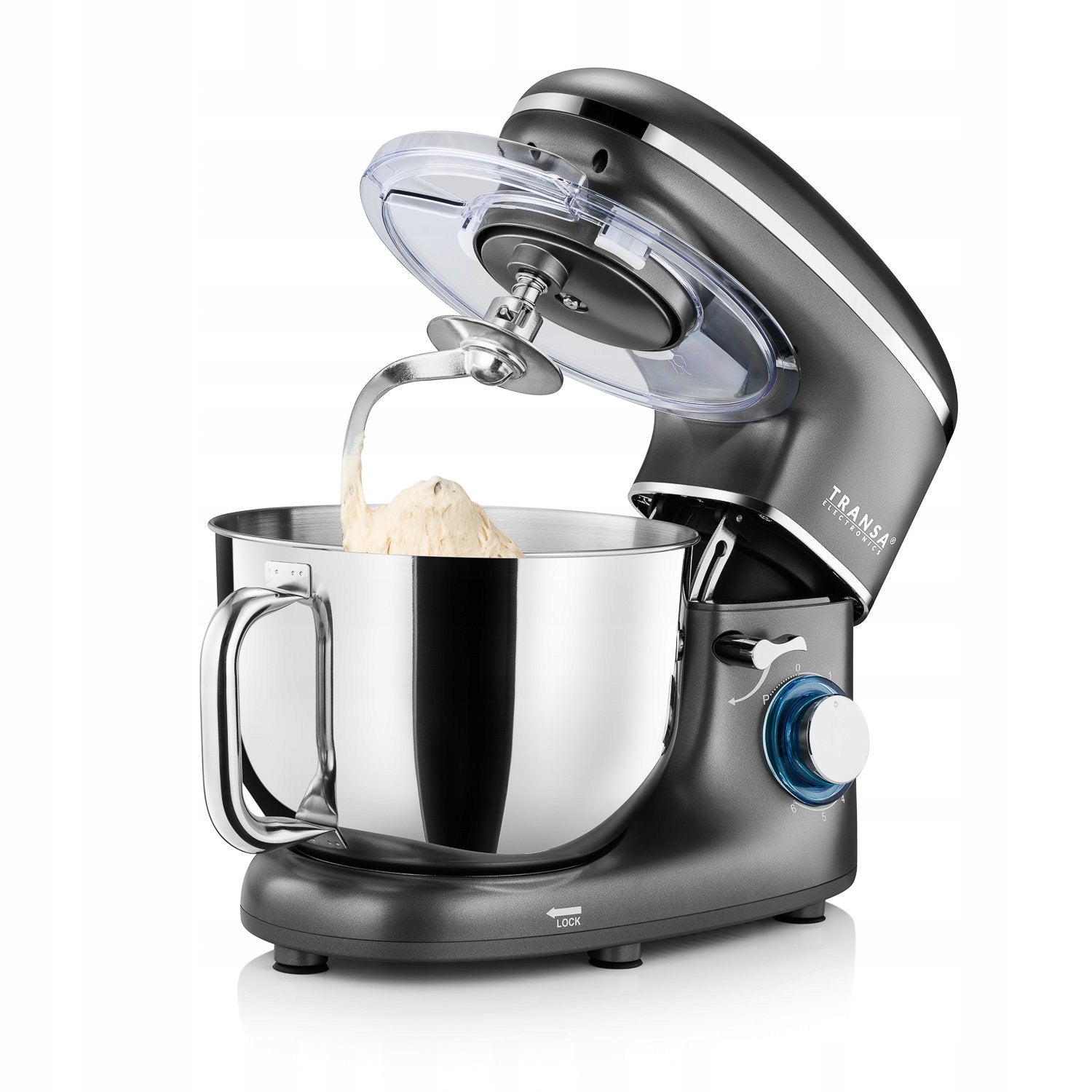 PLANETARY FOOD PROCESSOR WITH BOWL MIXER GrayChef 3 MIXERS 6L HIGH POWER Brand Transa Electronics