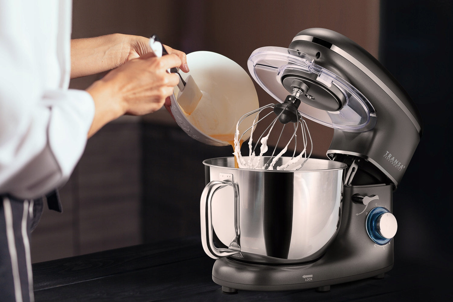 PLANETARY FOOD PROCESSOR WITH BOWL MIXER GrayChef 3 MIXERS 6L HIGH POWER Power rating 2300 W