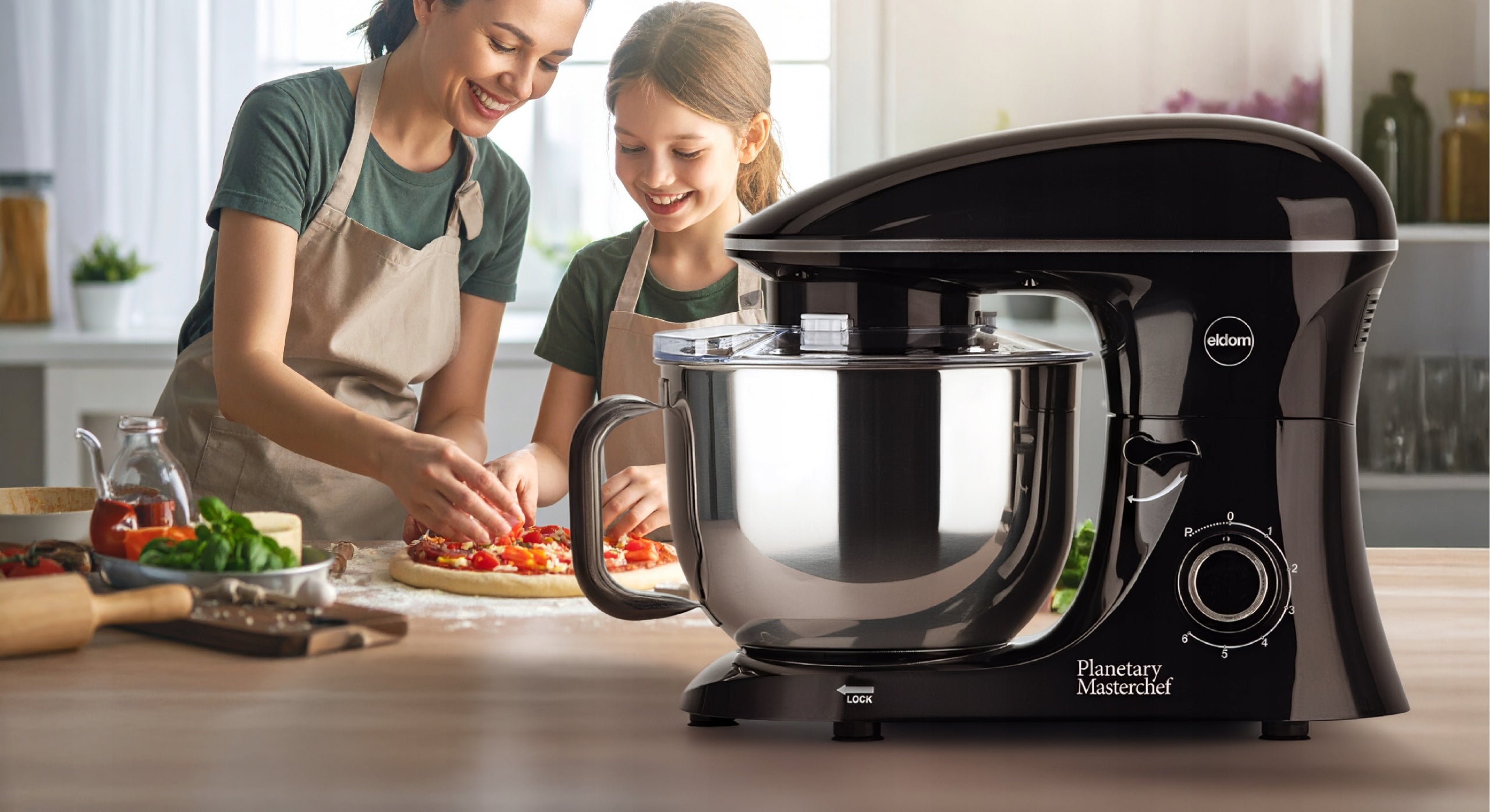 PLANETARY ROBOT KITCHEN MIXER 3 MIXER BOWL 6.2L POWERFUL 2200W WRK2000 Power rating 1900 W
