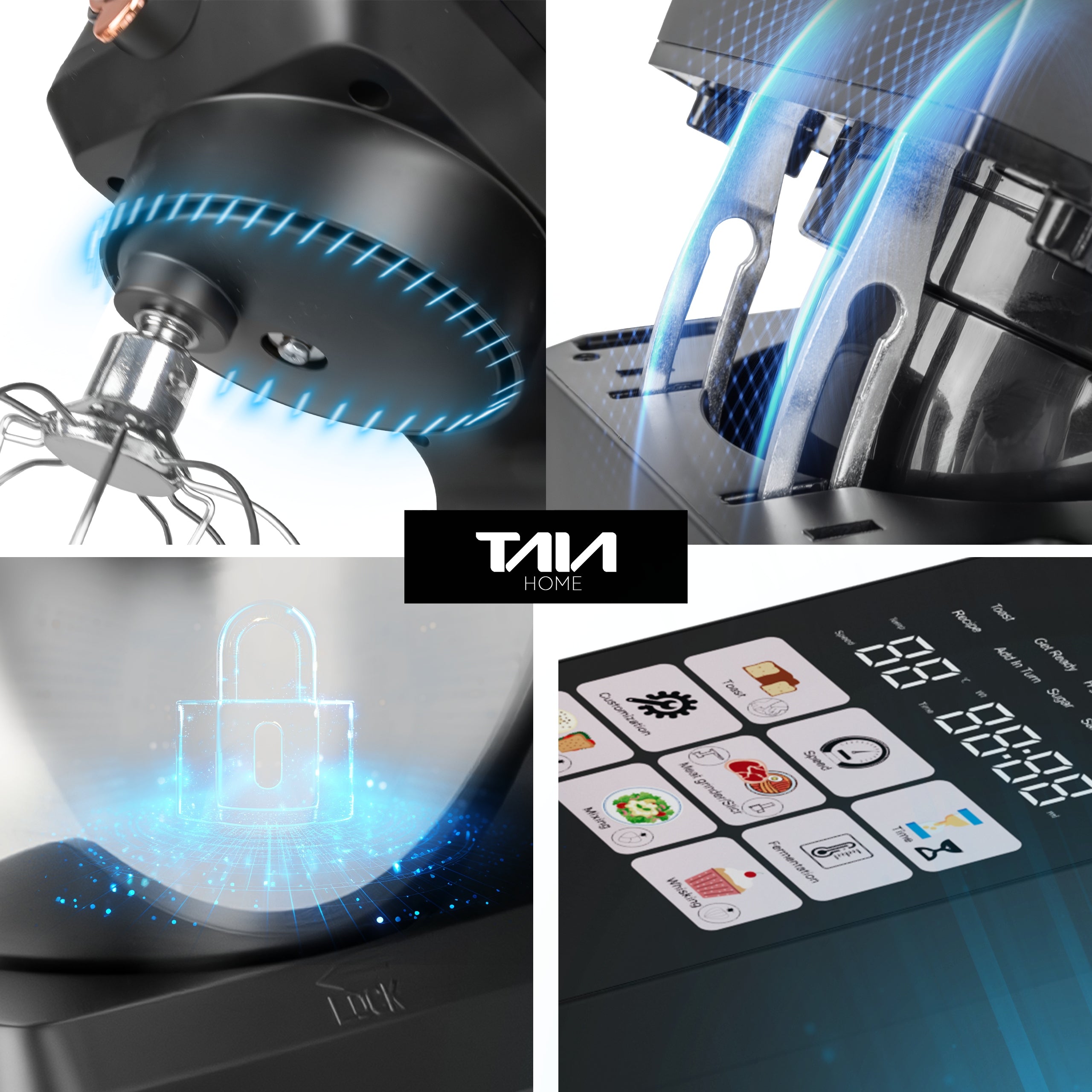 PLANETARY ROBOT TAIA KITCHEN MEXA 2000W BOWL 6,5L LED DISPLAY SET Operating modes pulsating