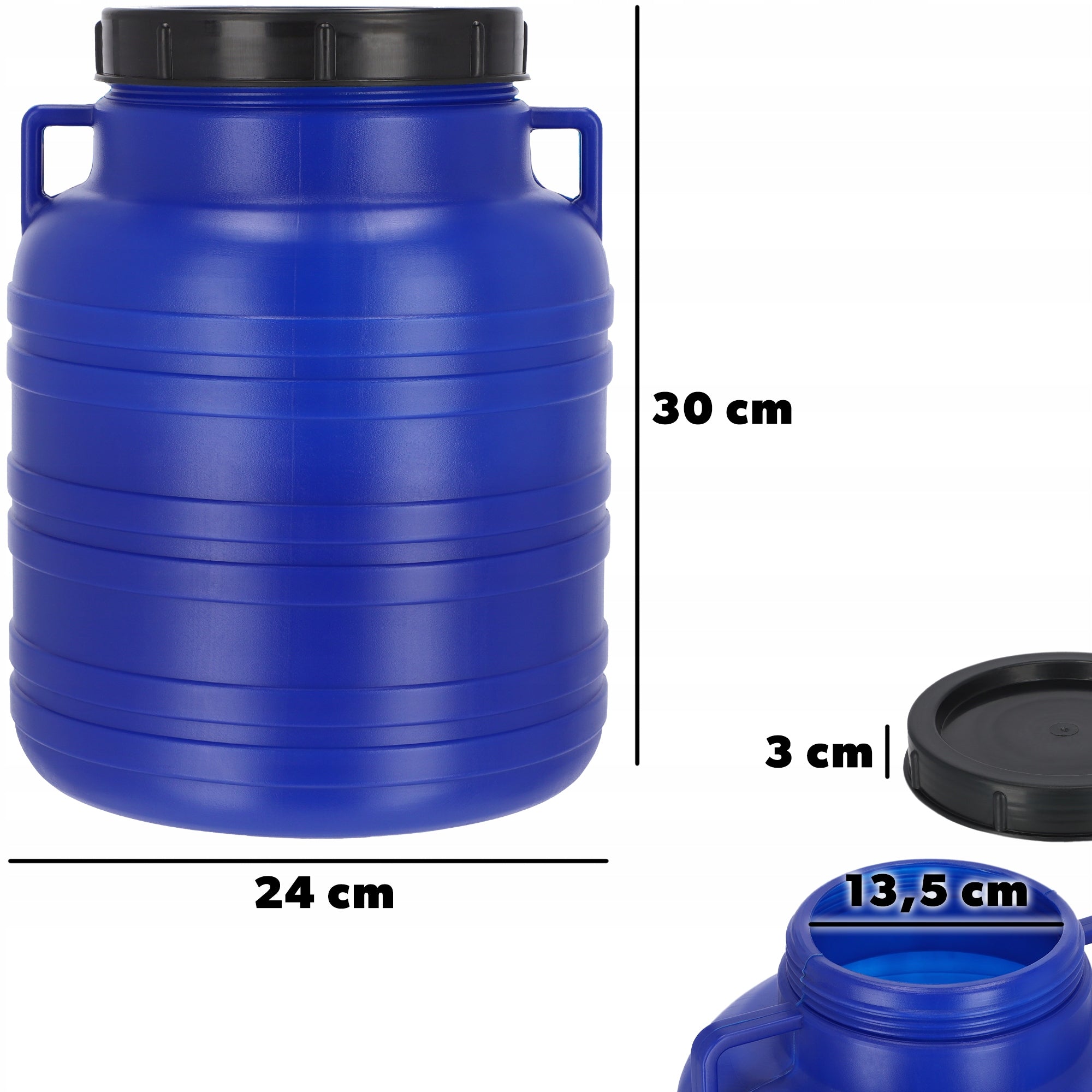 PLASTIC BARREL 10L FOR PICKLING CABBAGE FOR WATER RAINWATER CAP ATTESTATION Manufacturer code K4220