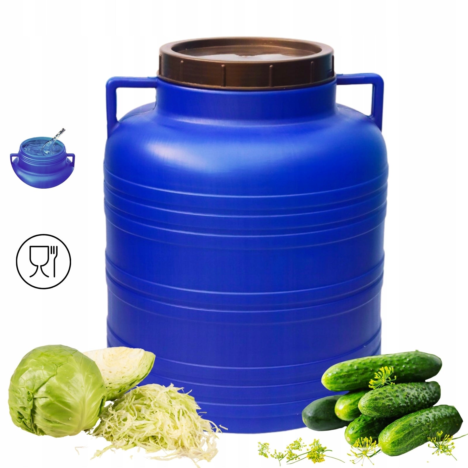 PLASTIC BARREL 30 L FOR PICKLING CABBAGE FOR WATER RAINWATER CUCUMBERS NEW