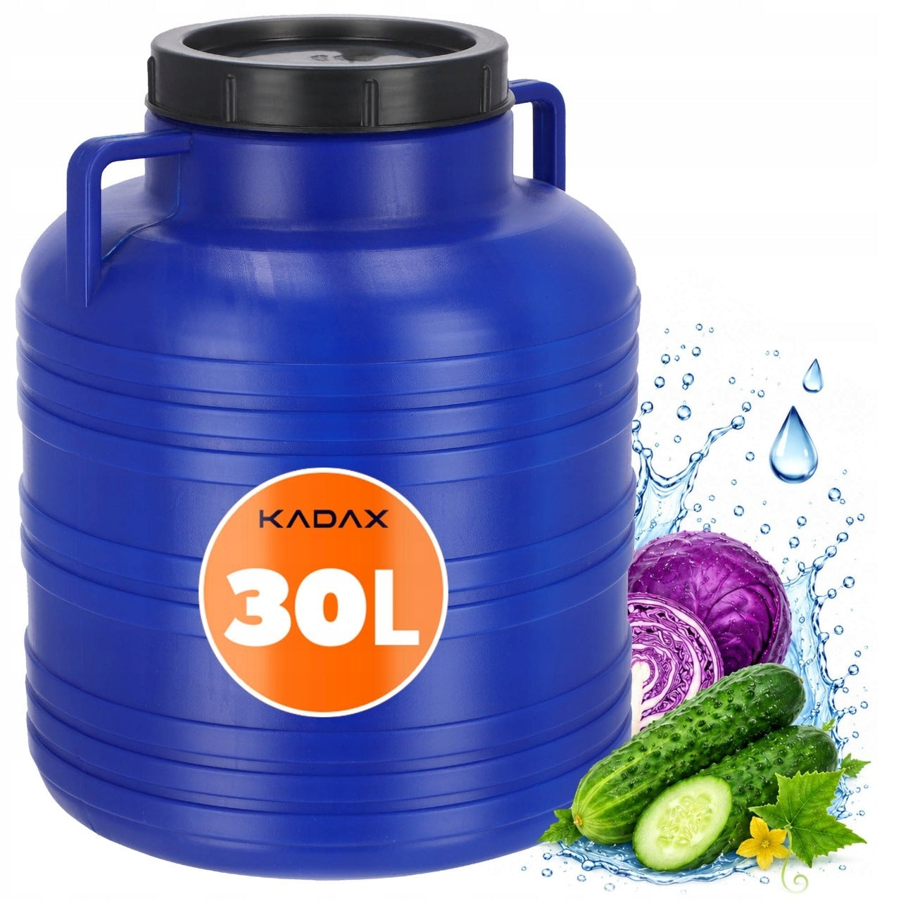 PLASTIC BARREL 30L FOR PICKLING CABBAGE CUCUMBERS FOR WATER RAINWATER CERTIFICATE