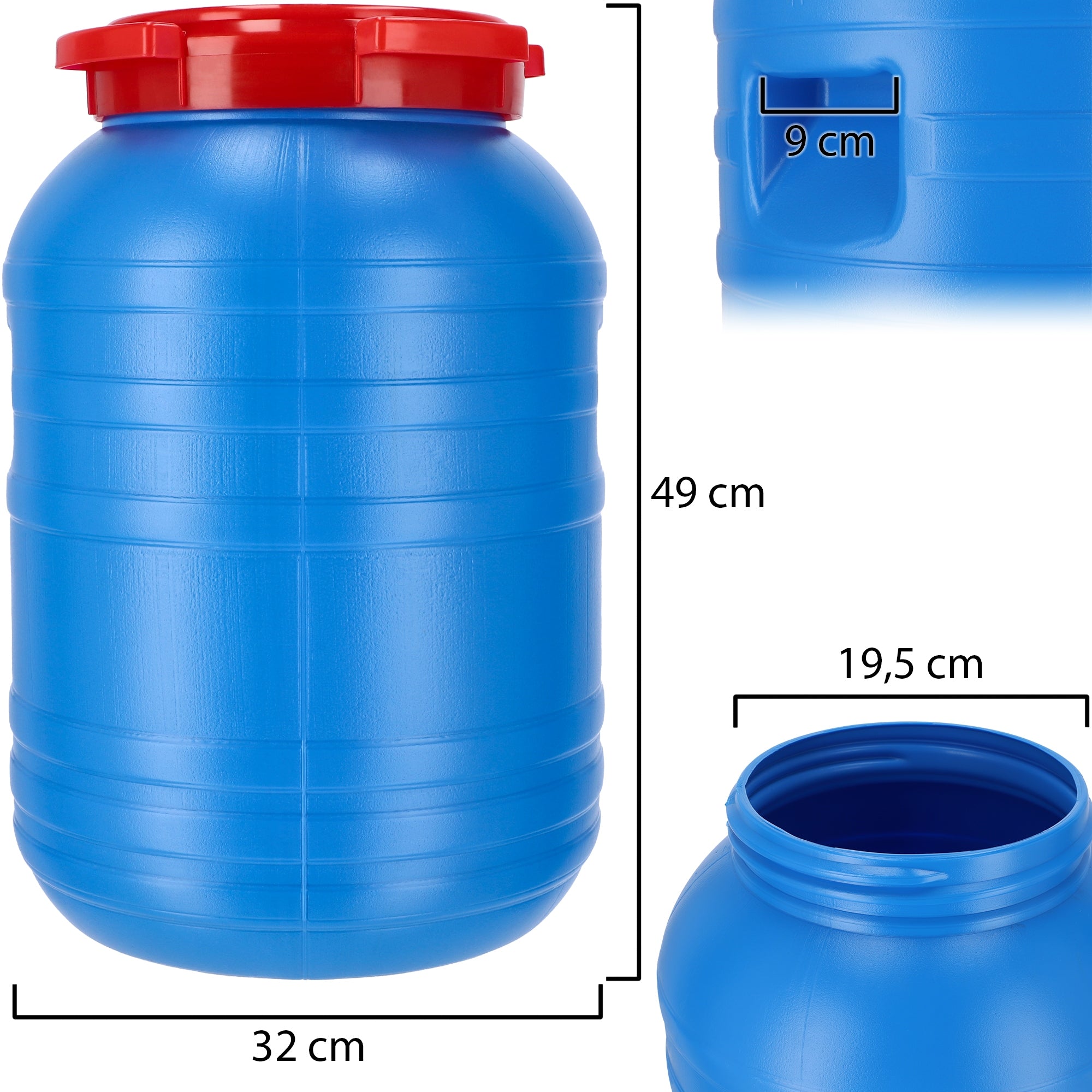 PLASTIC BARREL 30L FOR PICKLING CABBAGE FOR WATER RAINWATER CAP ATTESTATION Manufacturer code K3892