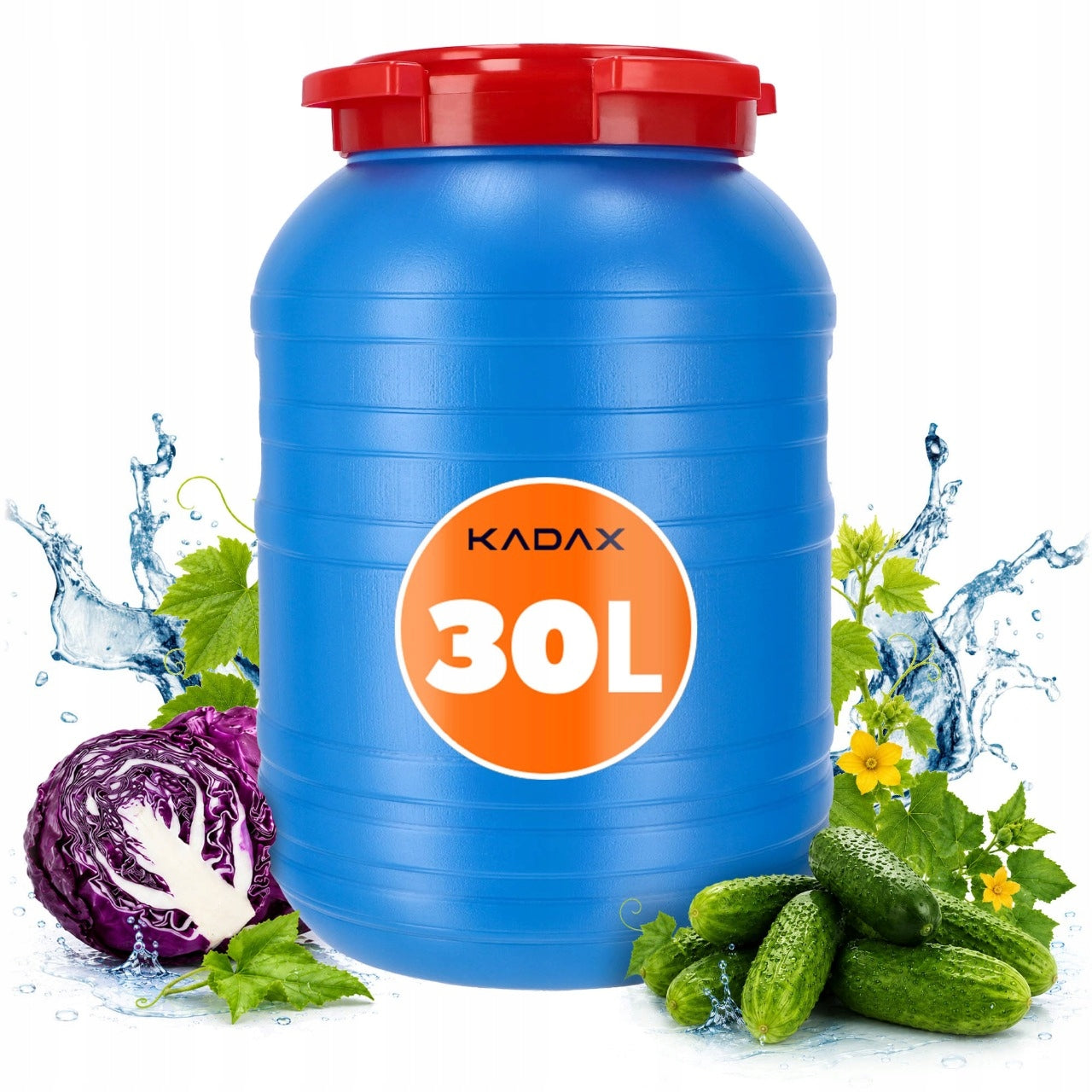 PLASTIC BARREL 30L FOR PICKLING CABBAGE FOR WATER RAINWATER CAP ATTESTATION