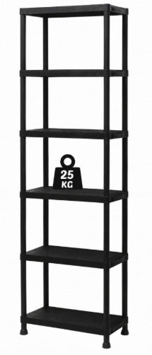 PLASTIC GARAGE STORAGE RACK FOR PANTRY OFFICE BASEMENT 6 SHELVES Manufacturer code RE/2408/PL;