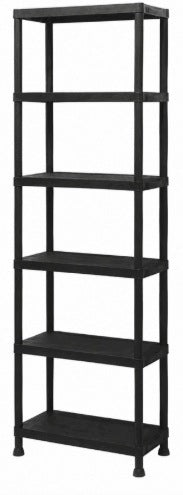 PLASTIC GARAGE STORAGE RACK FOR PANTRY OFFICE BASEMENT 6 SHELVES Packaging status original