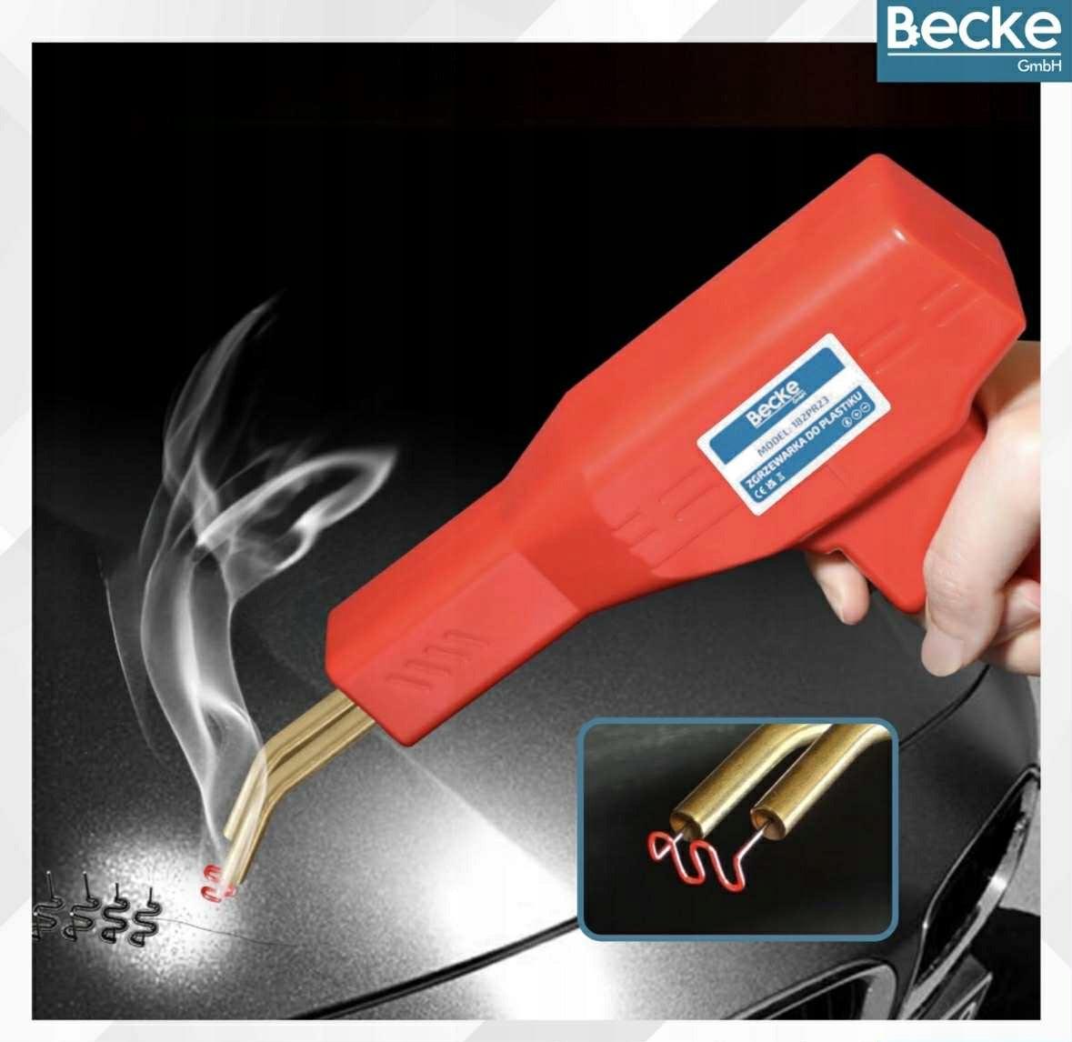 PLASTIC REPAIR KIT 50W SEALER + 200 STAPLES + CLIPPERS SET Manufacturer code Spawarka